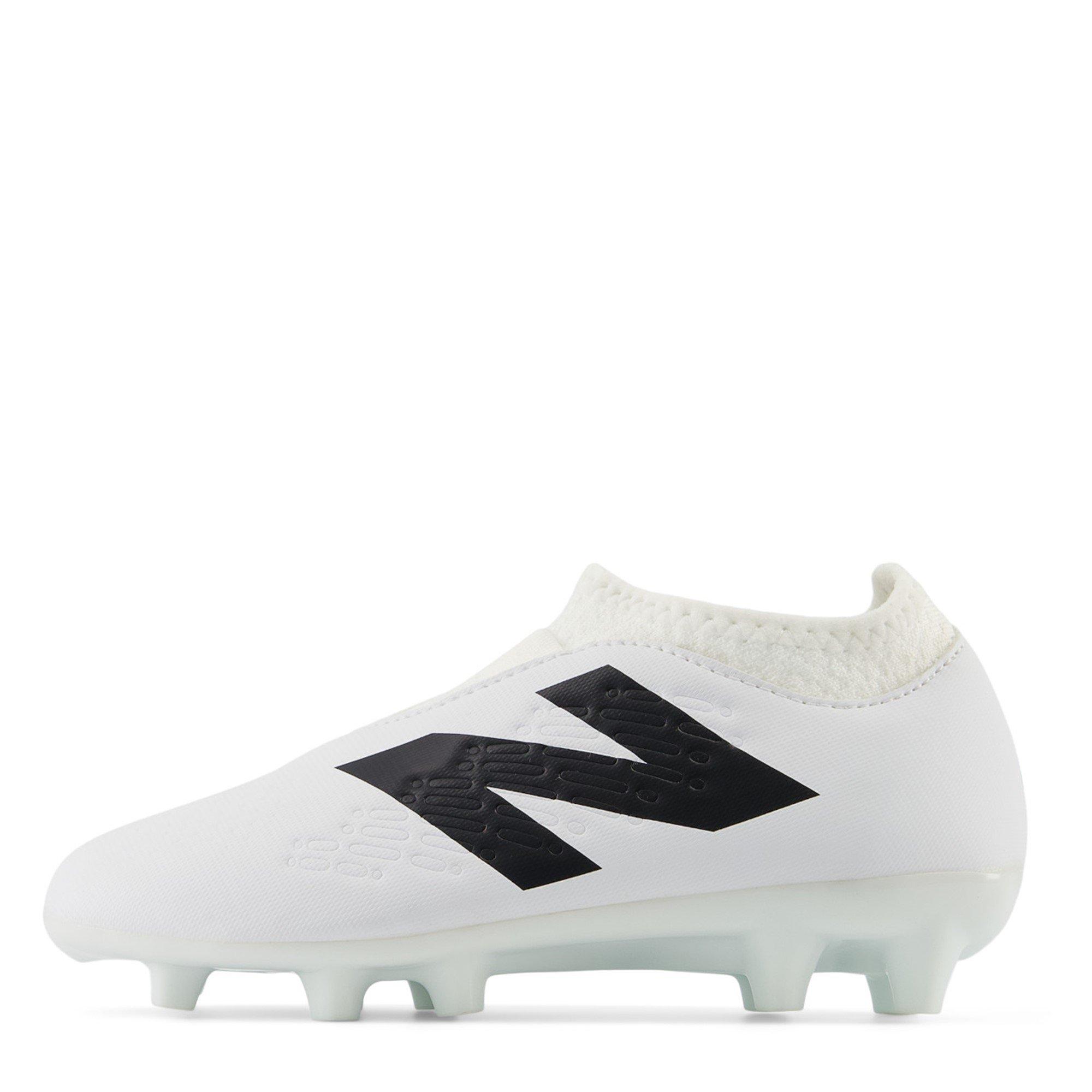 White/Black - New Balance - Tekela V4+ Magique Firm Ground Junior Football Boots - 6