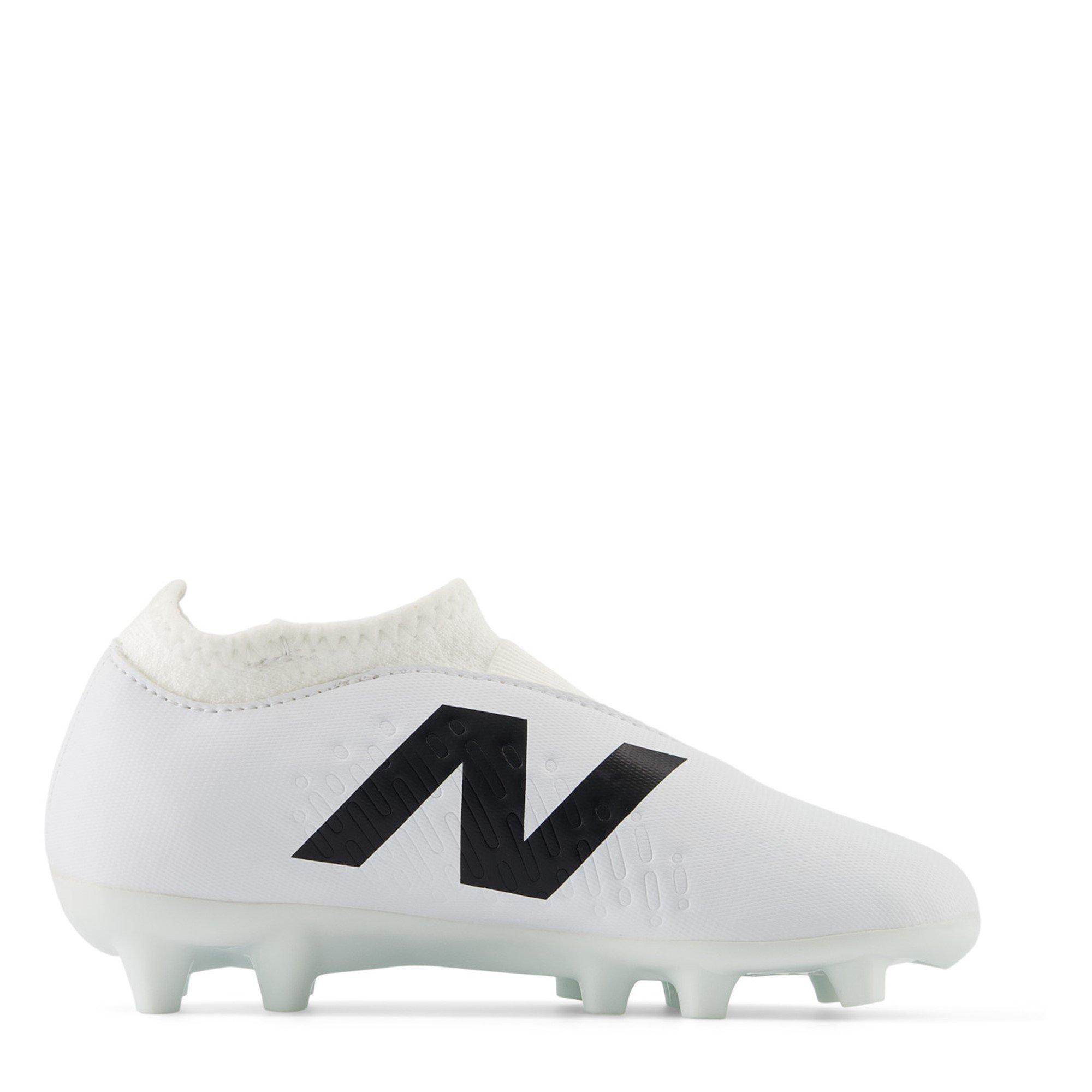 White/Black - New Balance - Tekela V4+ Magique Firm Ground Junior Football Boots - 7