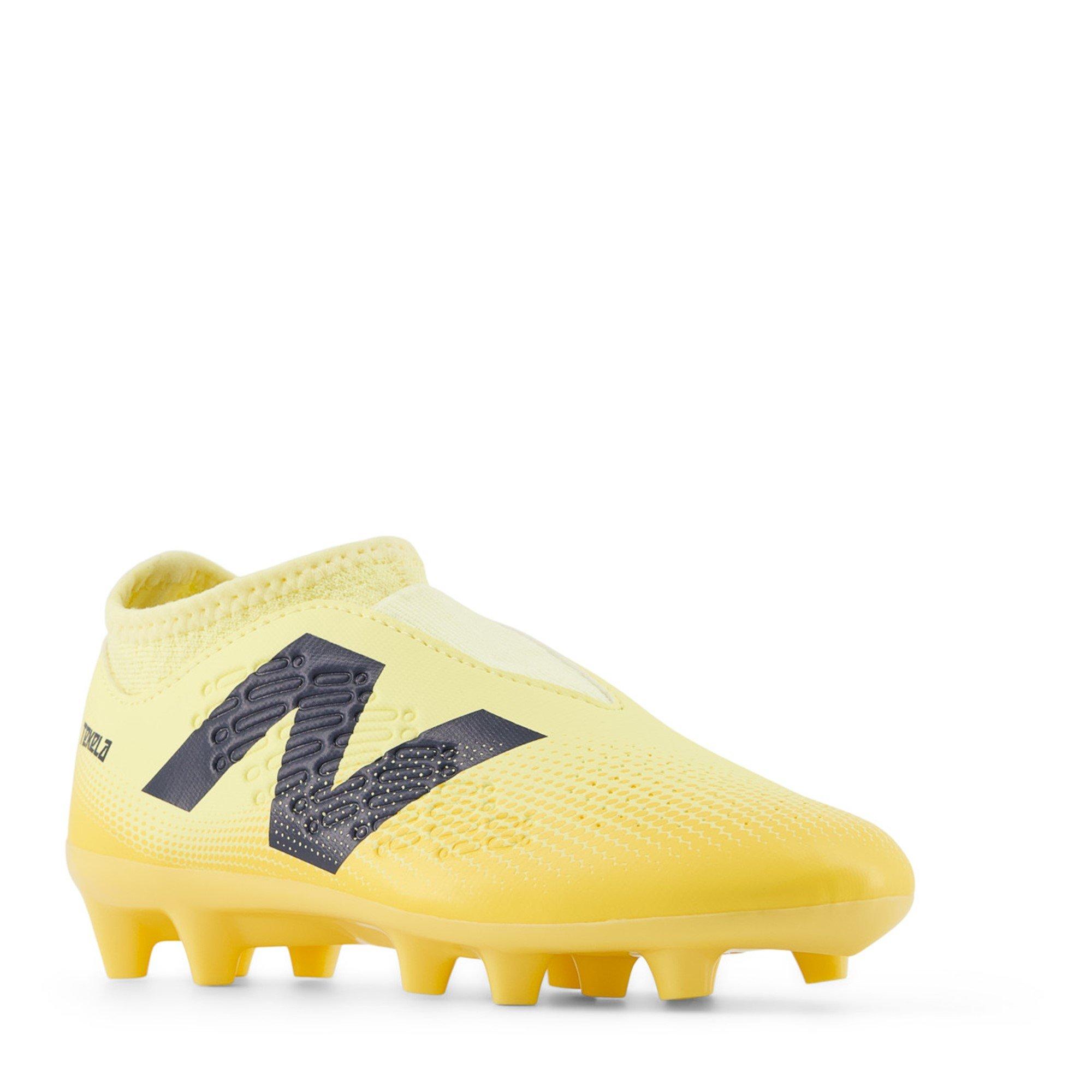 Orange/Black - New Balance - Tekela V4+ Magique Firm Ground Junior Football Boots - 4