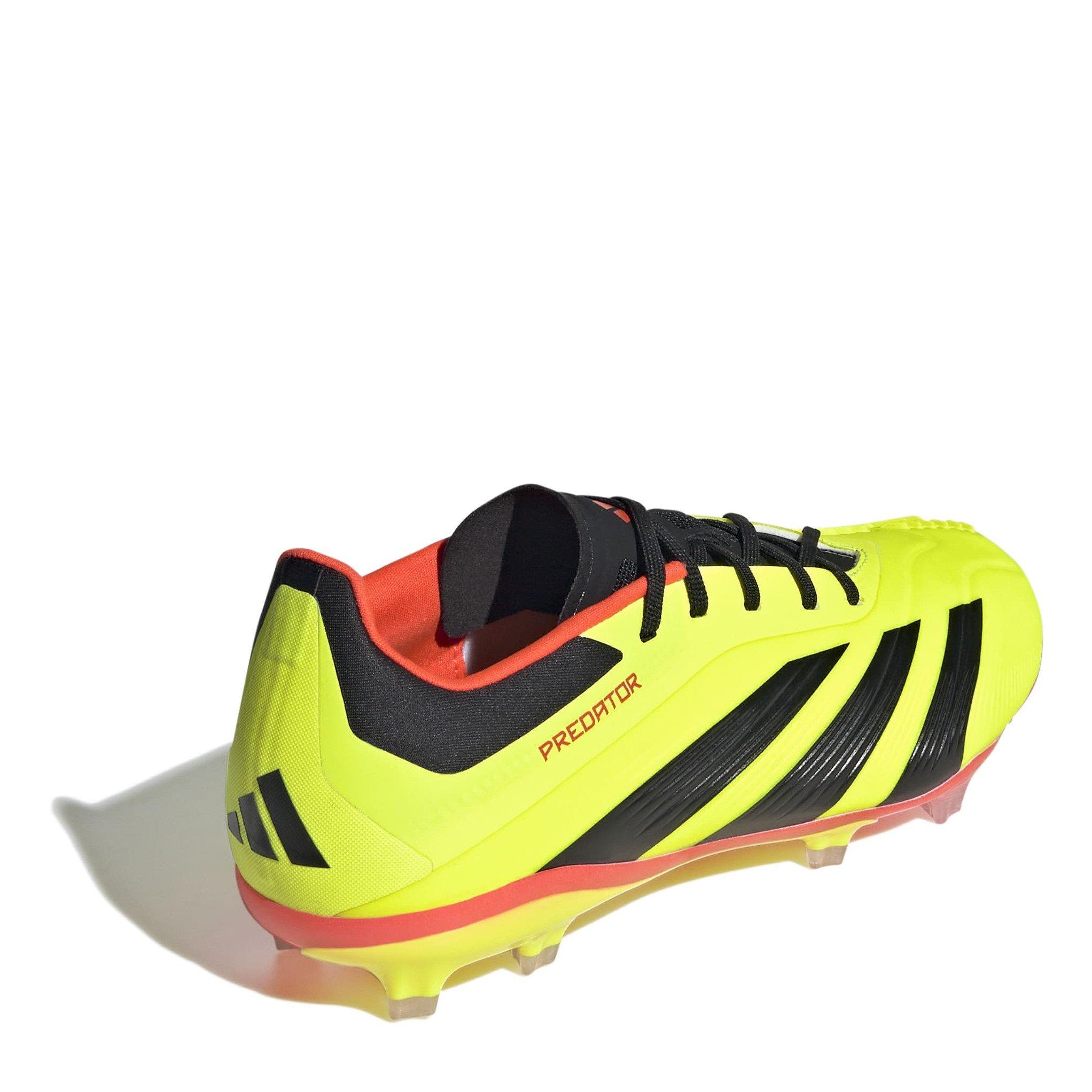 Ylw/Blk/Sl Rd - adidas - Predator Elite Junior Firm Ground Football Boots - 4