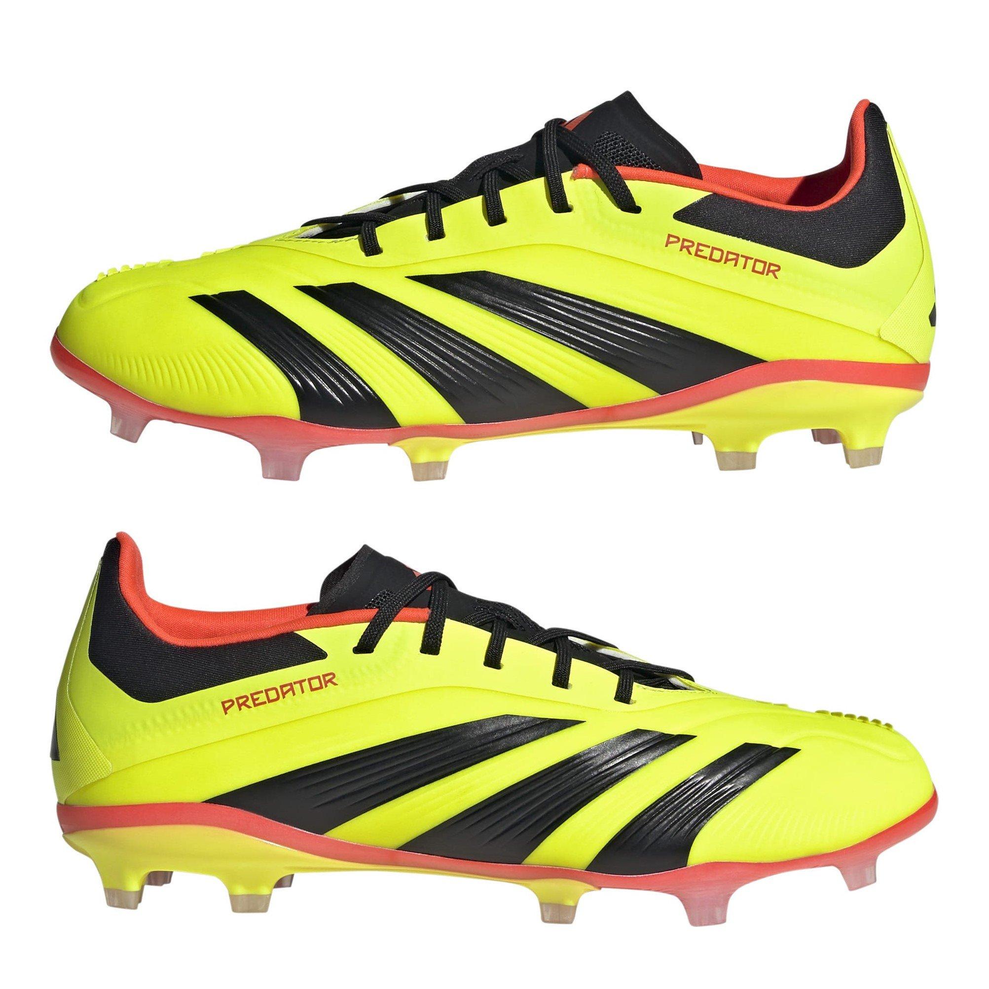 Ylw/Blk/Sl Rd - adidas - Predator Elite Junior Firm Ground Football Boots - 9
