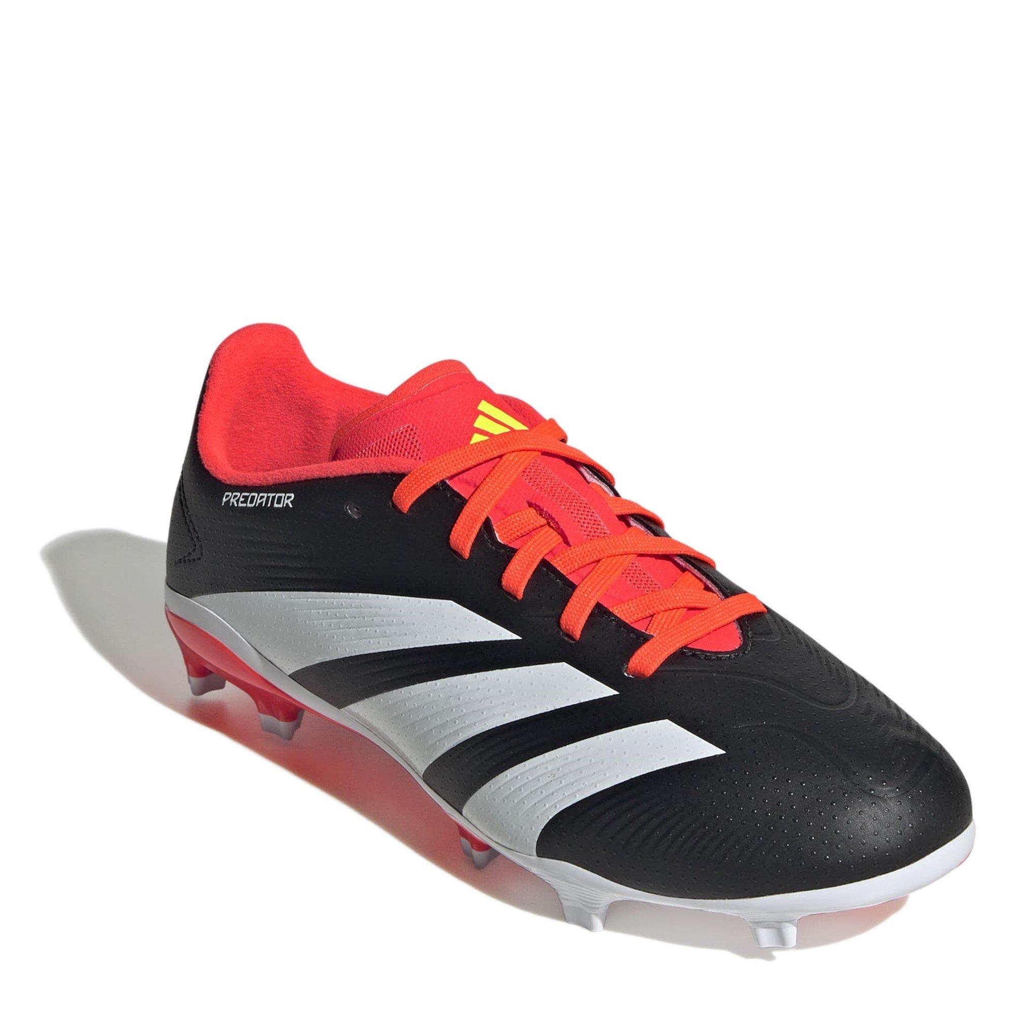 Noir/Blanc/Rouge - adidas - Predator 24 League Junior Firm Ground Boots - 3