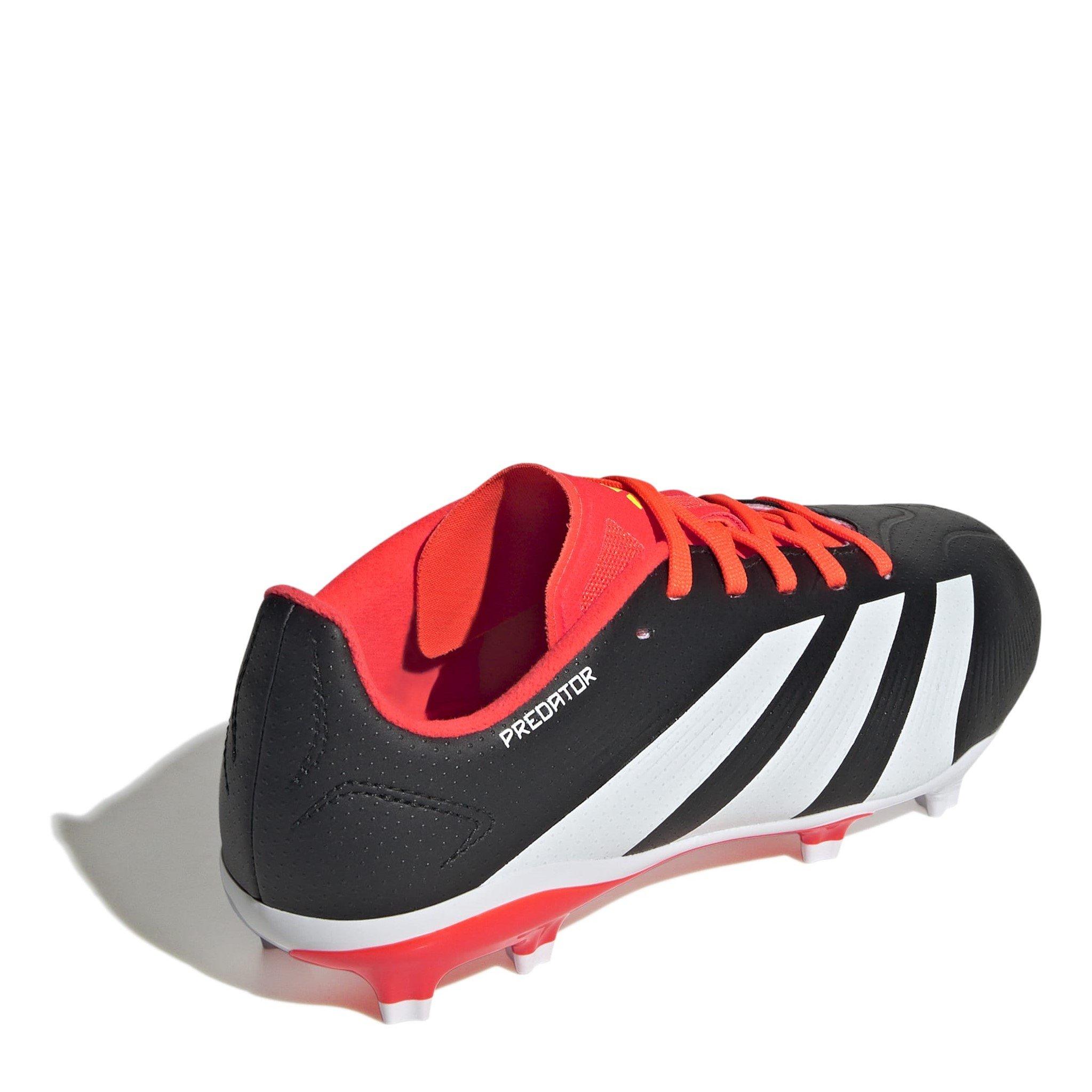 Noir/Blanc/Rouge - adidas - Predator 24 League Junior Firm Ground Boots - 4