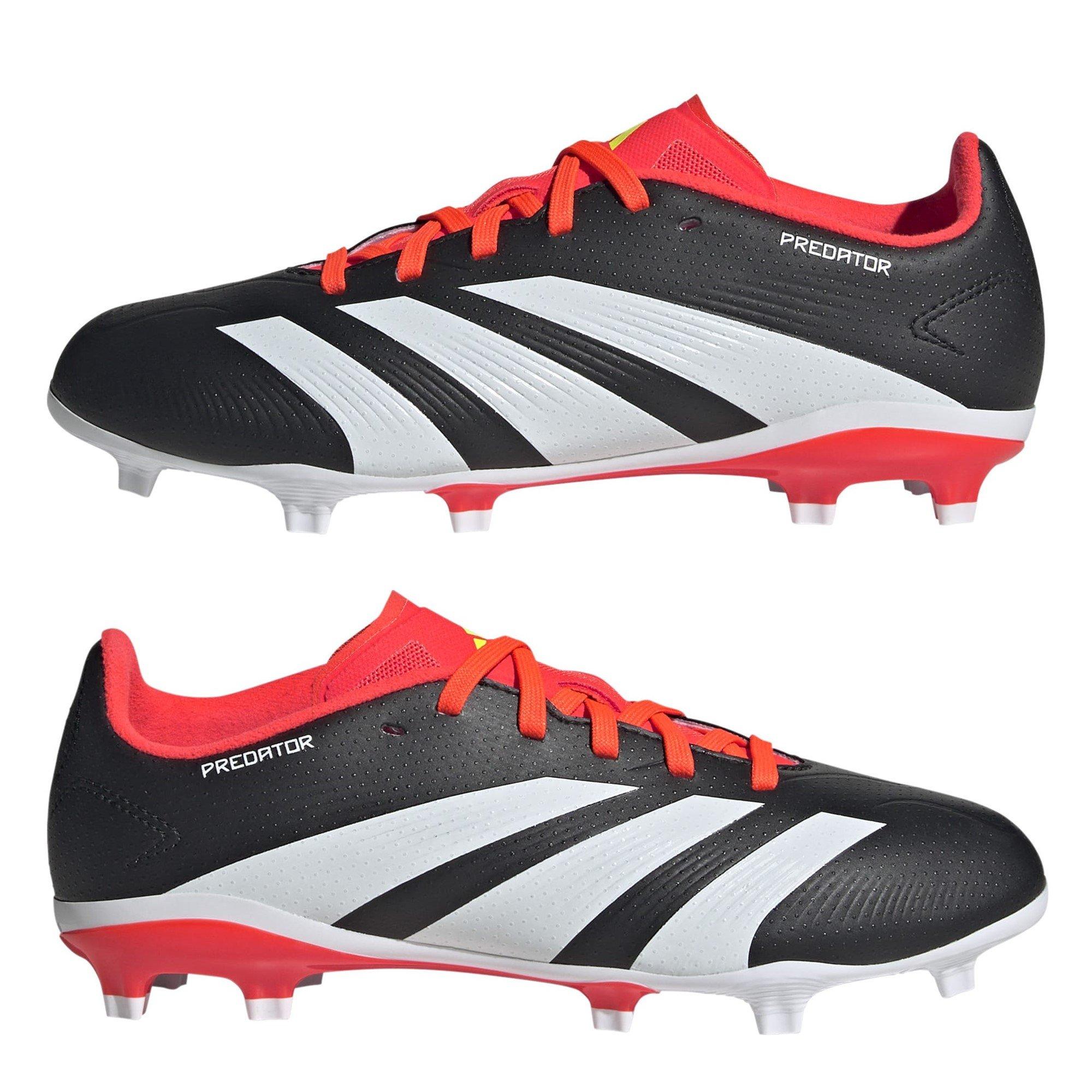 Noir/Blanc/Rouge - adidas - Predator 24 League Junior Firm Ground Boots - 9