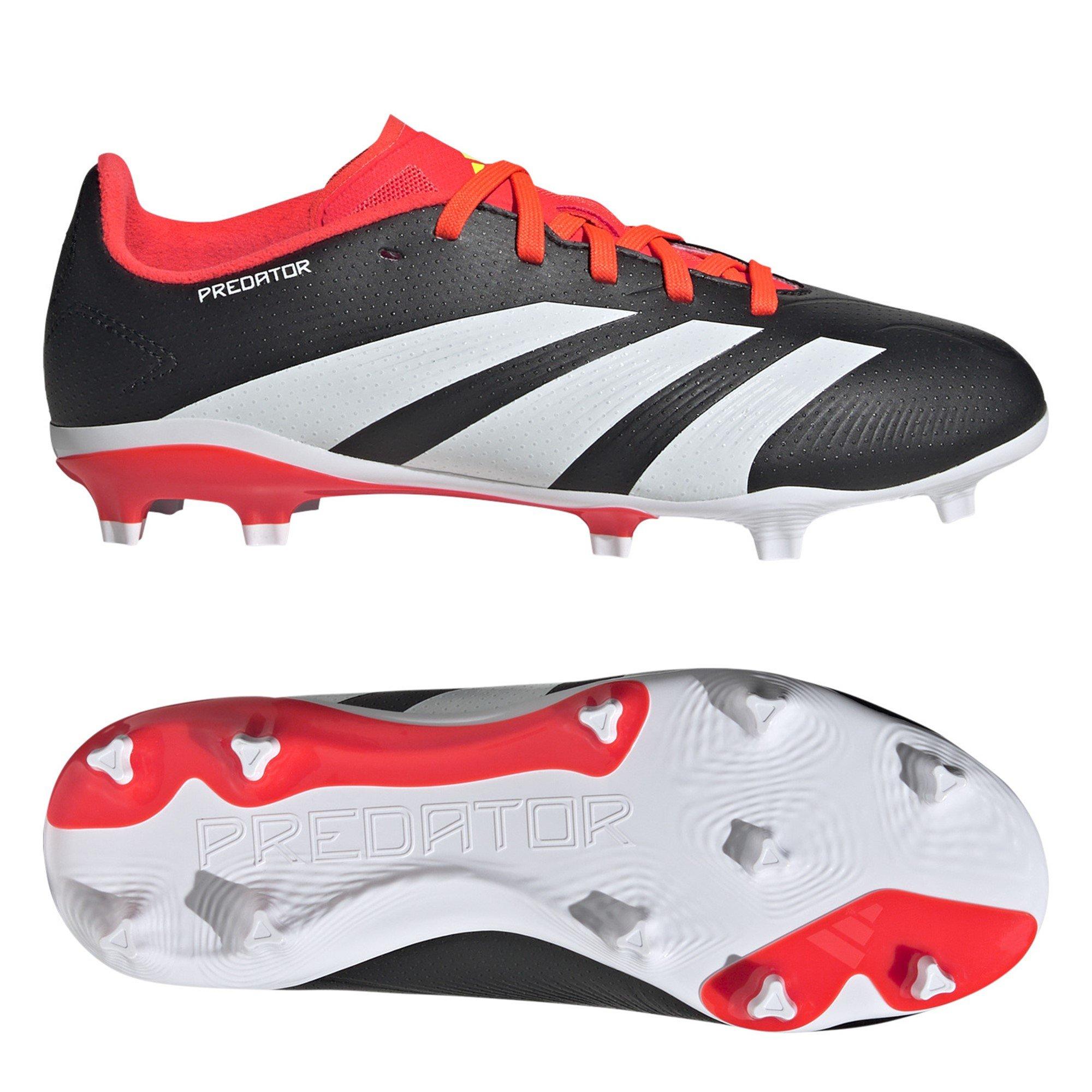 Noir/Blanc/Rouge - adidas - Predator 24 League Junior Firm Ground Boots - 10