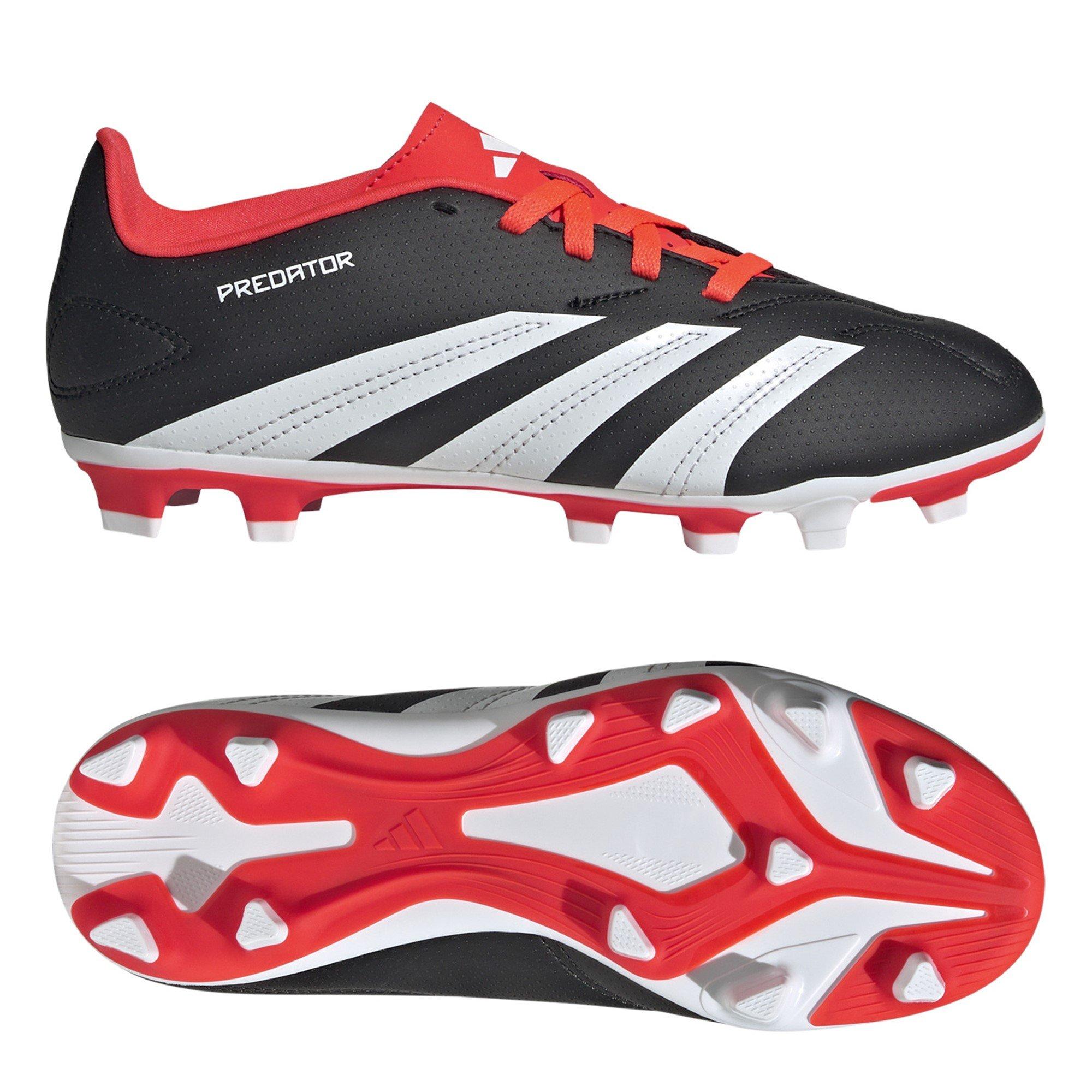 Noir/Blanc/Rouge - adidas - Predator 24 Club Junior Flexible Ground Football Boots - 10
