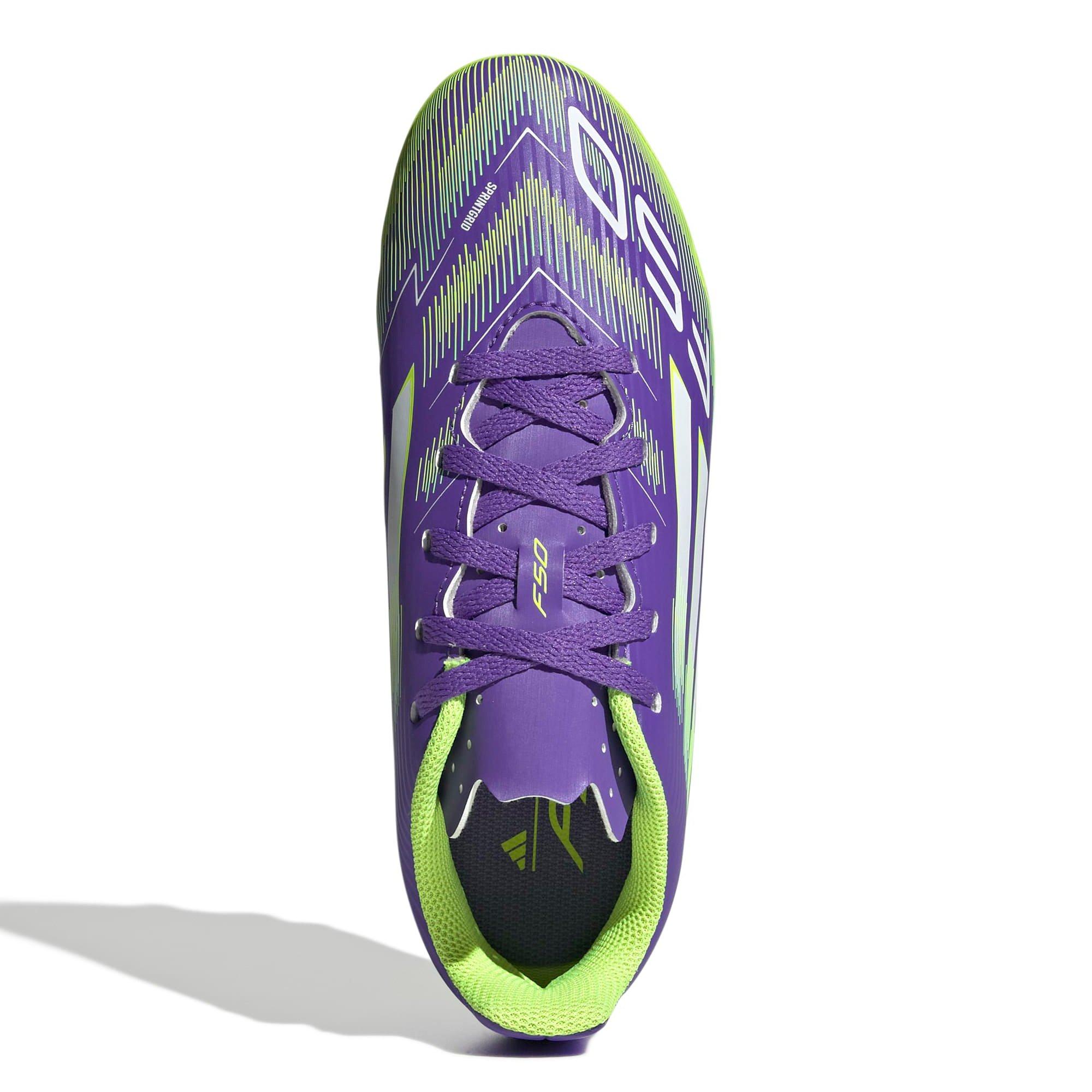Purp/Wht/Lemon - adidas - F50 Club Junior Firm Ground Football Boots - 3