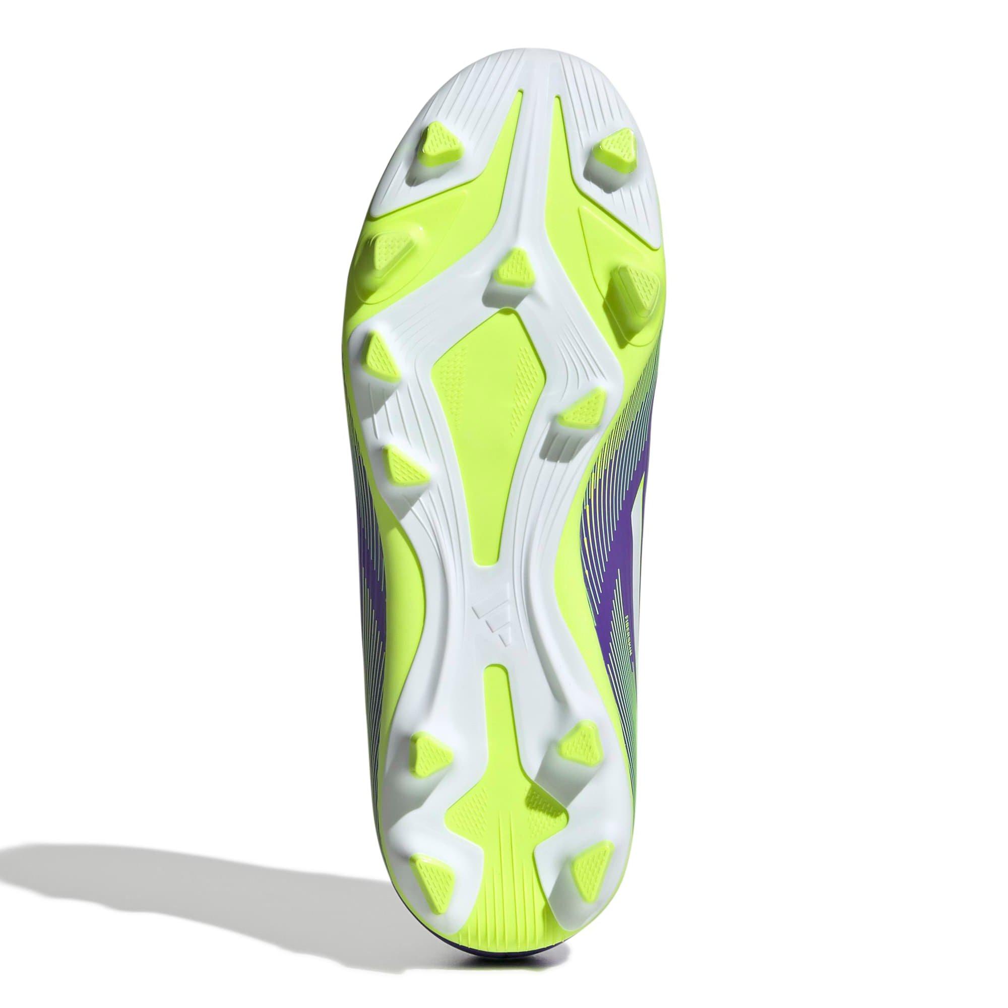 Purp/Wht/Lemon - adidas - F50 Club Junior Firm Ground Football Boots - 4
