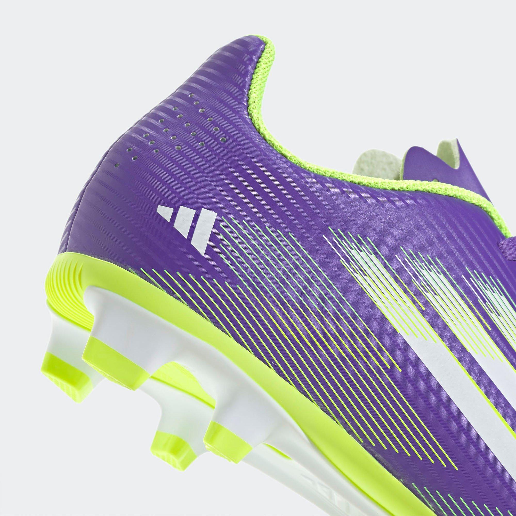 Purp/Wht/Lemon - adidas - F50 Club Junior Firm Ground Football Boots - 8