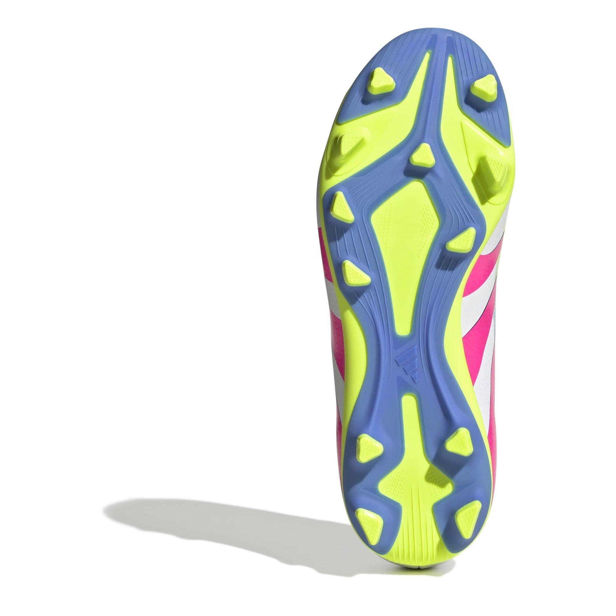 Wht/Pink/Lemon - adidas - Predator Club Firm Ground Boots Juniors - 6