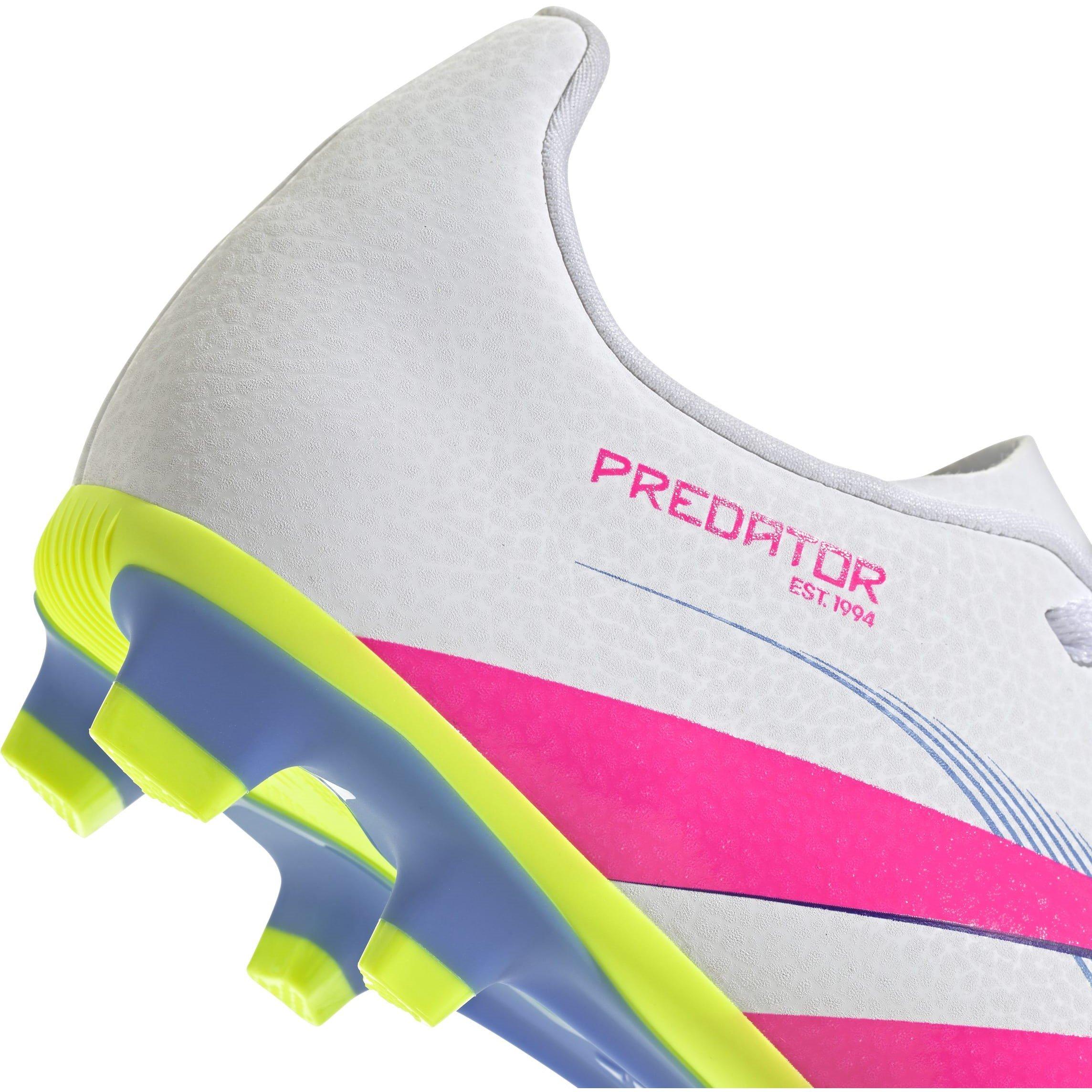 Wht/Pink/Lemon - adidas - Predator Club Firm Ground Boots Juniors - 7