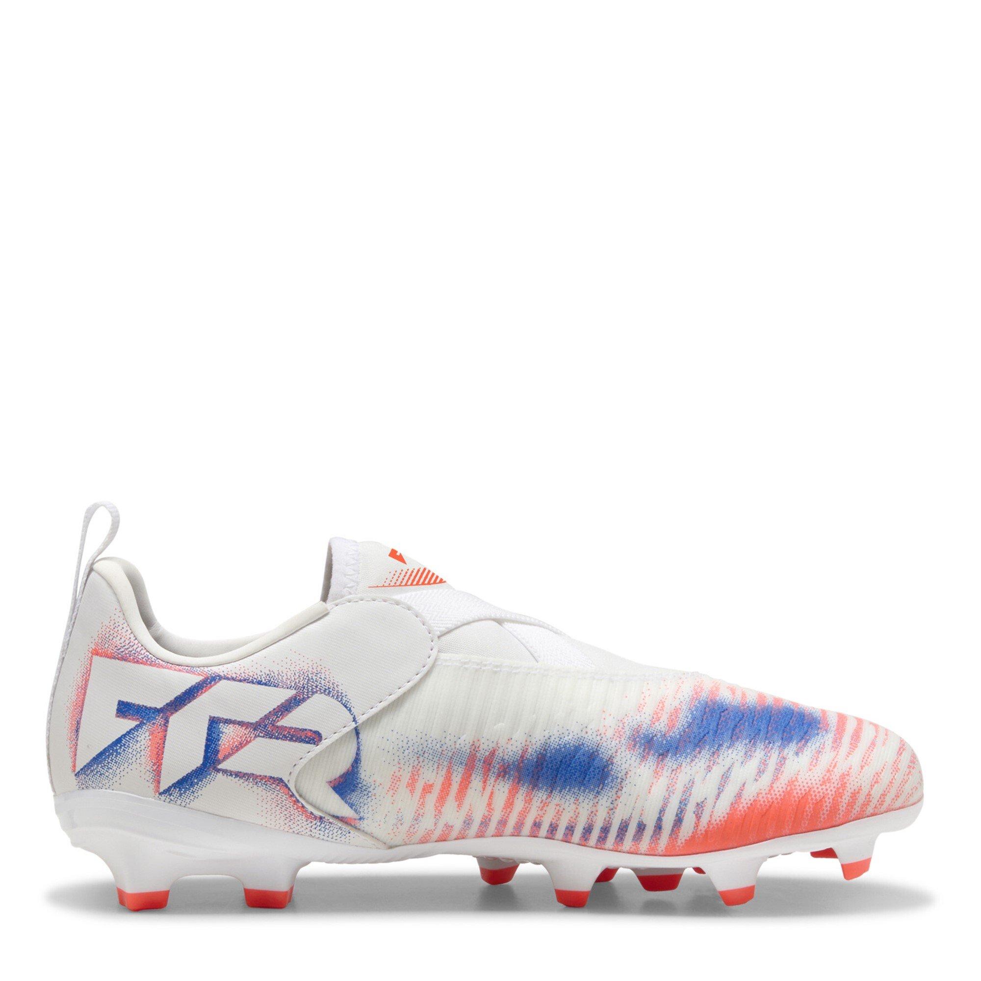 White/Black/Red - Puma - Future 8 Match Laceless Juniors Firm Ground Football Boots - 4