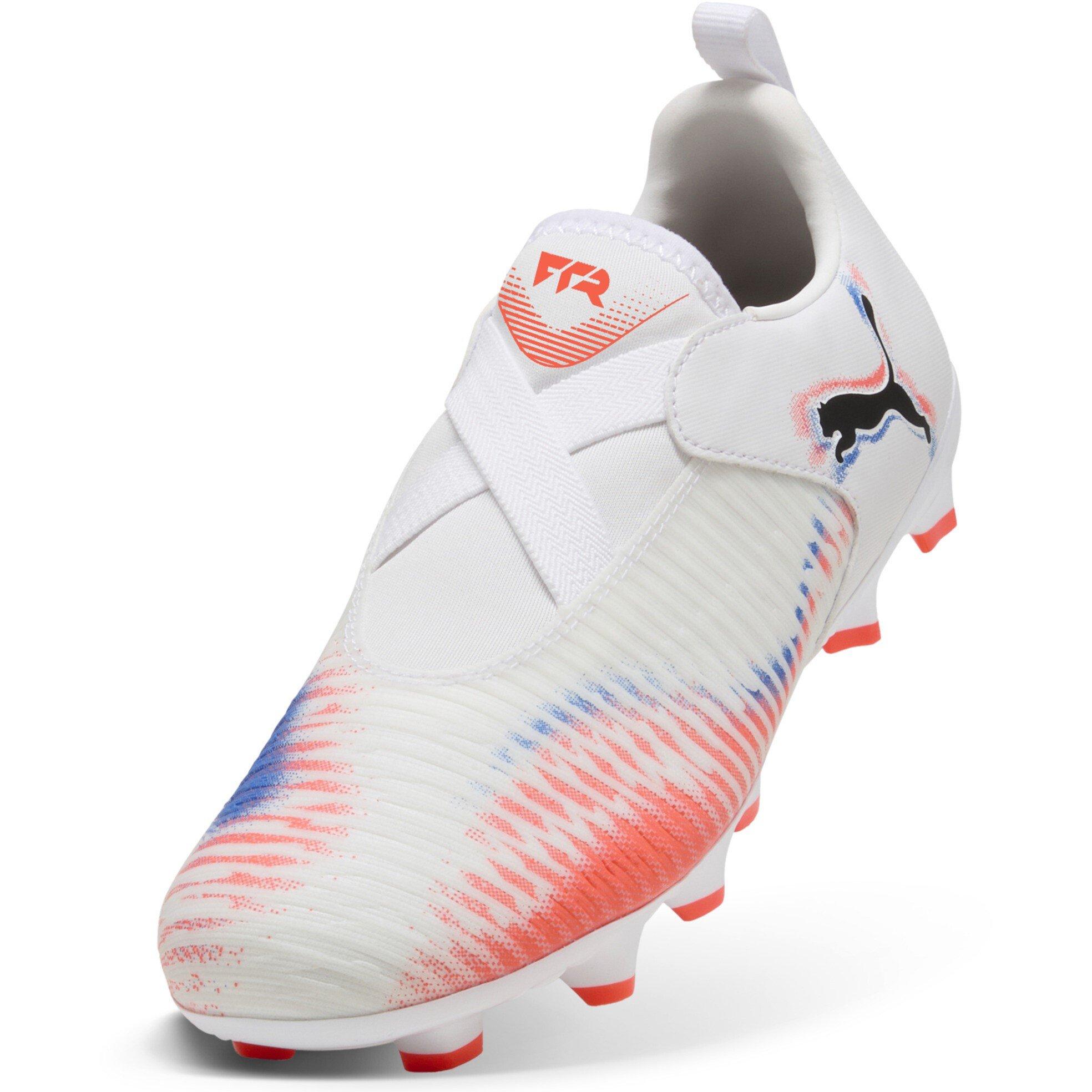 White/Black/Red - Puma - Future 8 Match Laceless Juniors Firm Ground Football Boots - 6