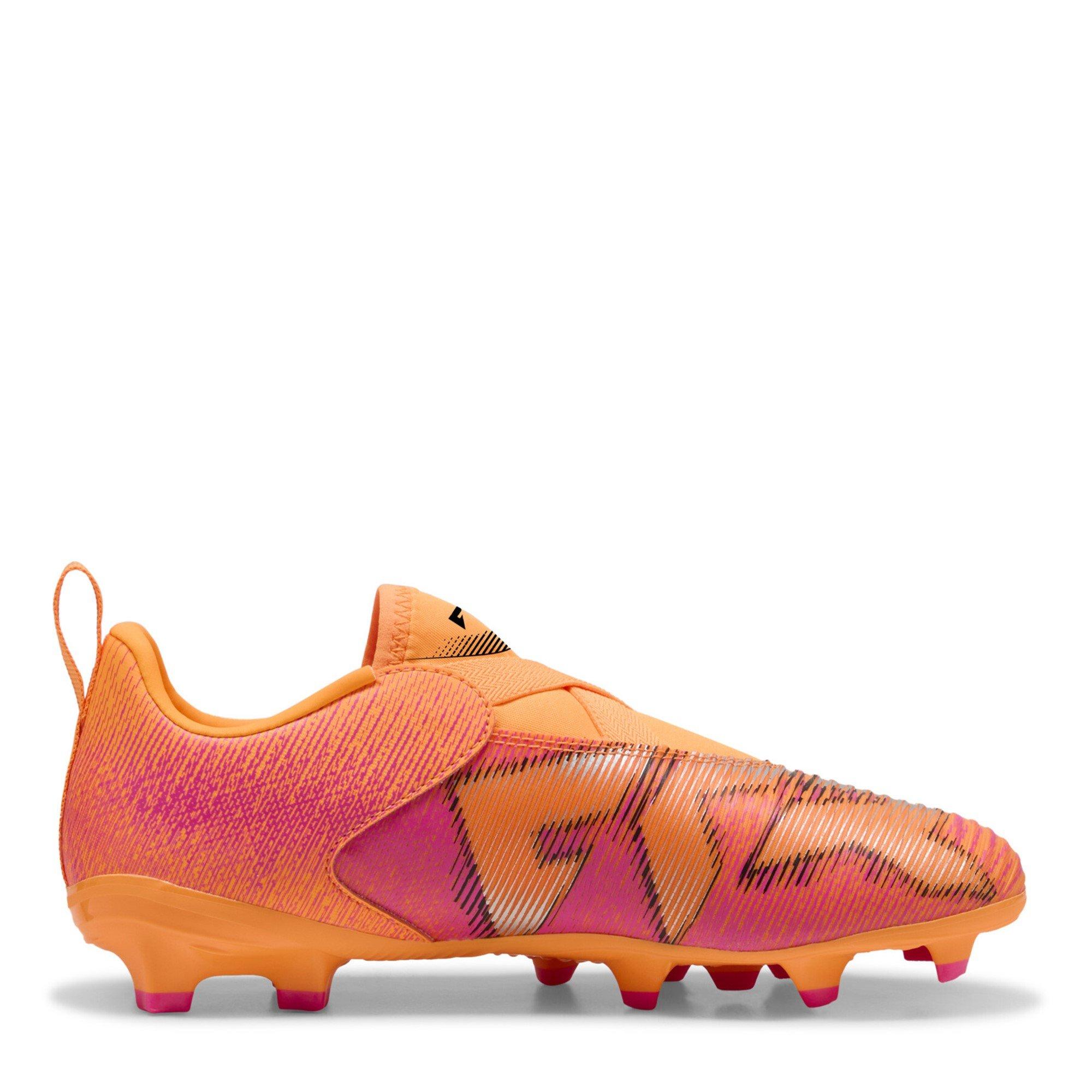 Orange/Black - Puma - Future 8 Match Laceless Juniors Firm Ground Football Boots - 4