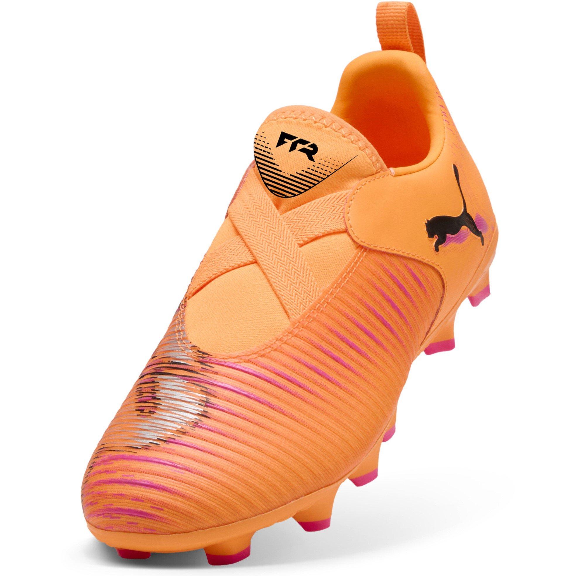 Orange/Black - Puma - Future 8 Match Laceless Juniors Firm Ground Football Boots - 6