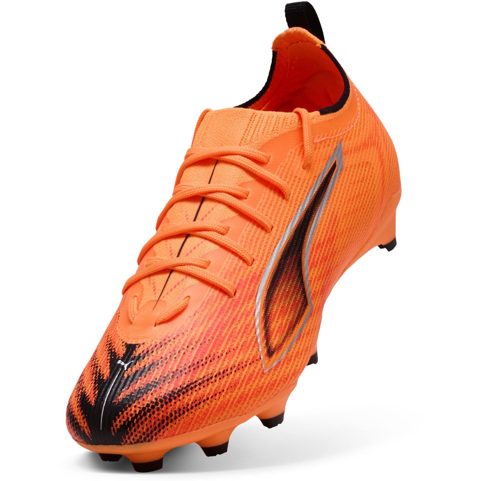 Naranja/Negro - Puma - Ultra 5 Pro Juniors Firm Ground Football Boots - 6