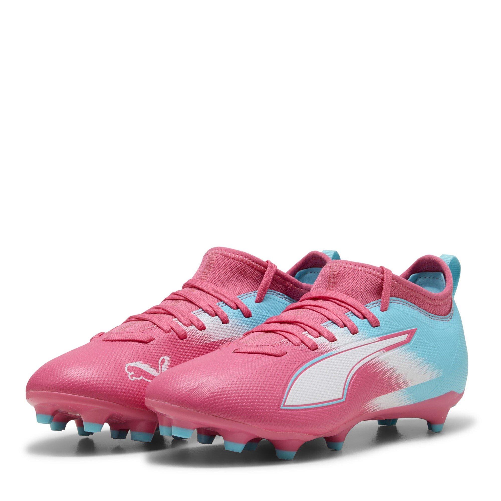 Puma Boys Ultra 5 Match Juniors Firm Ground Football Boots - Blue/White - 3 (35.5)