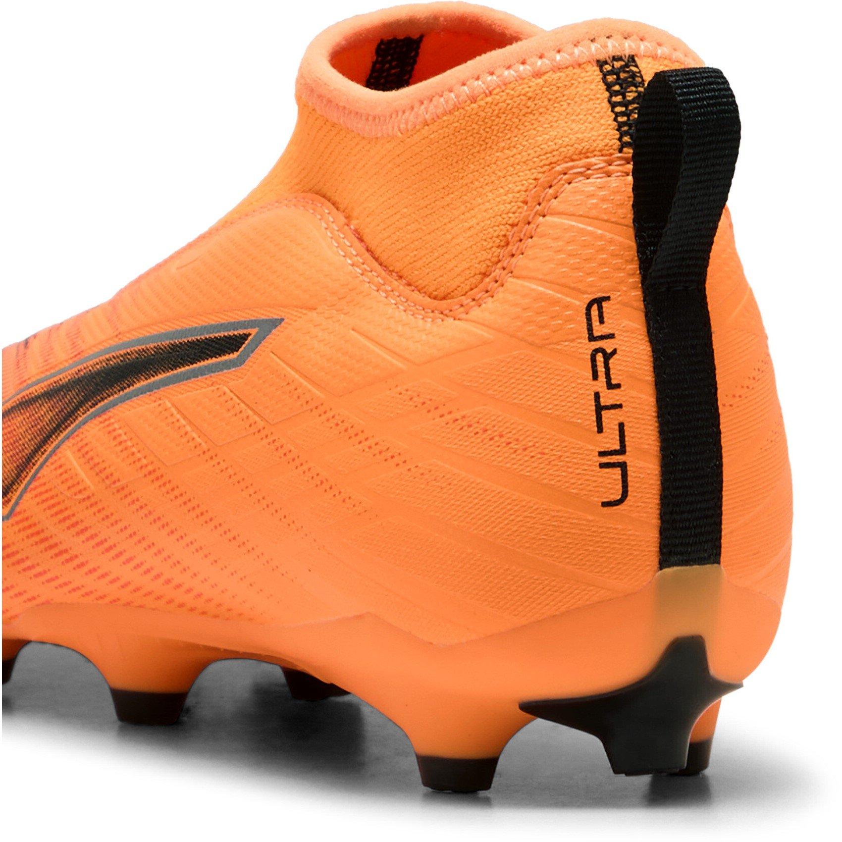 Arancione/Nero - Puma - Ultra 5 Match Laceless Junior Firm Ground Football Boots - 5