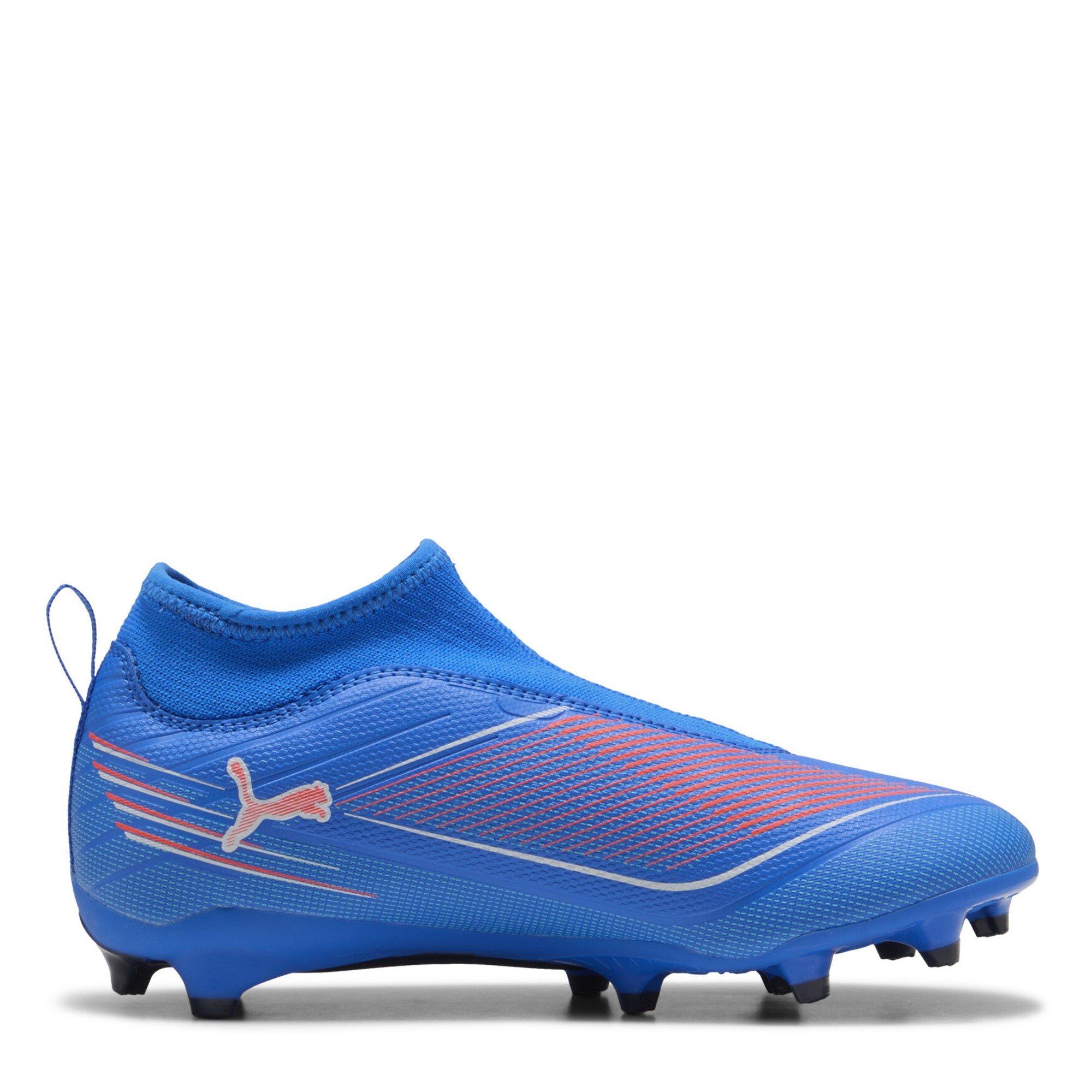 Blue/White - Puma - Ultra 5 Match Laceless Junior Firm Ground Football Boots - 4
