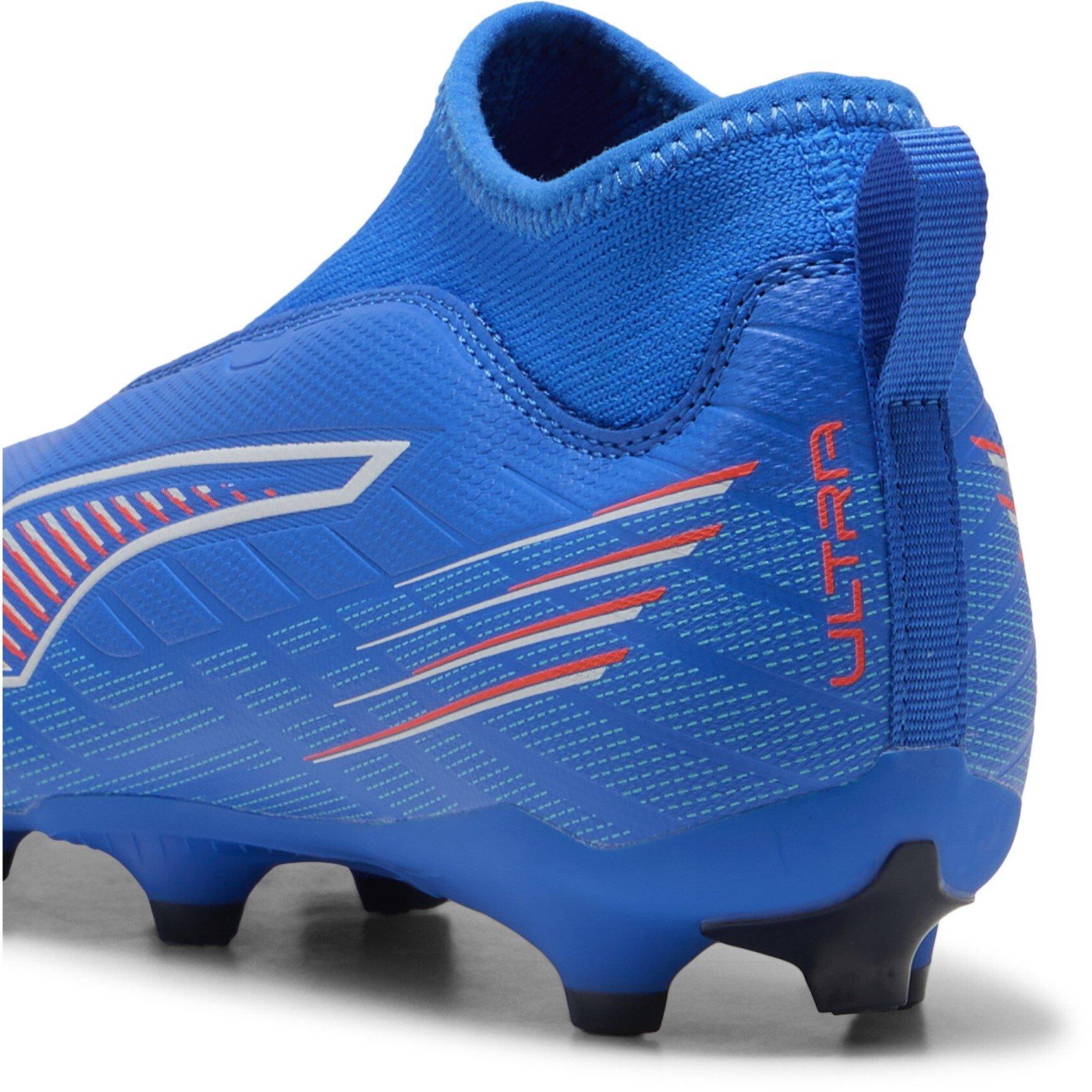 Blue/White - Puma - Ultra 5 Match Laceless Junior Firm Ground Football Boots - 5