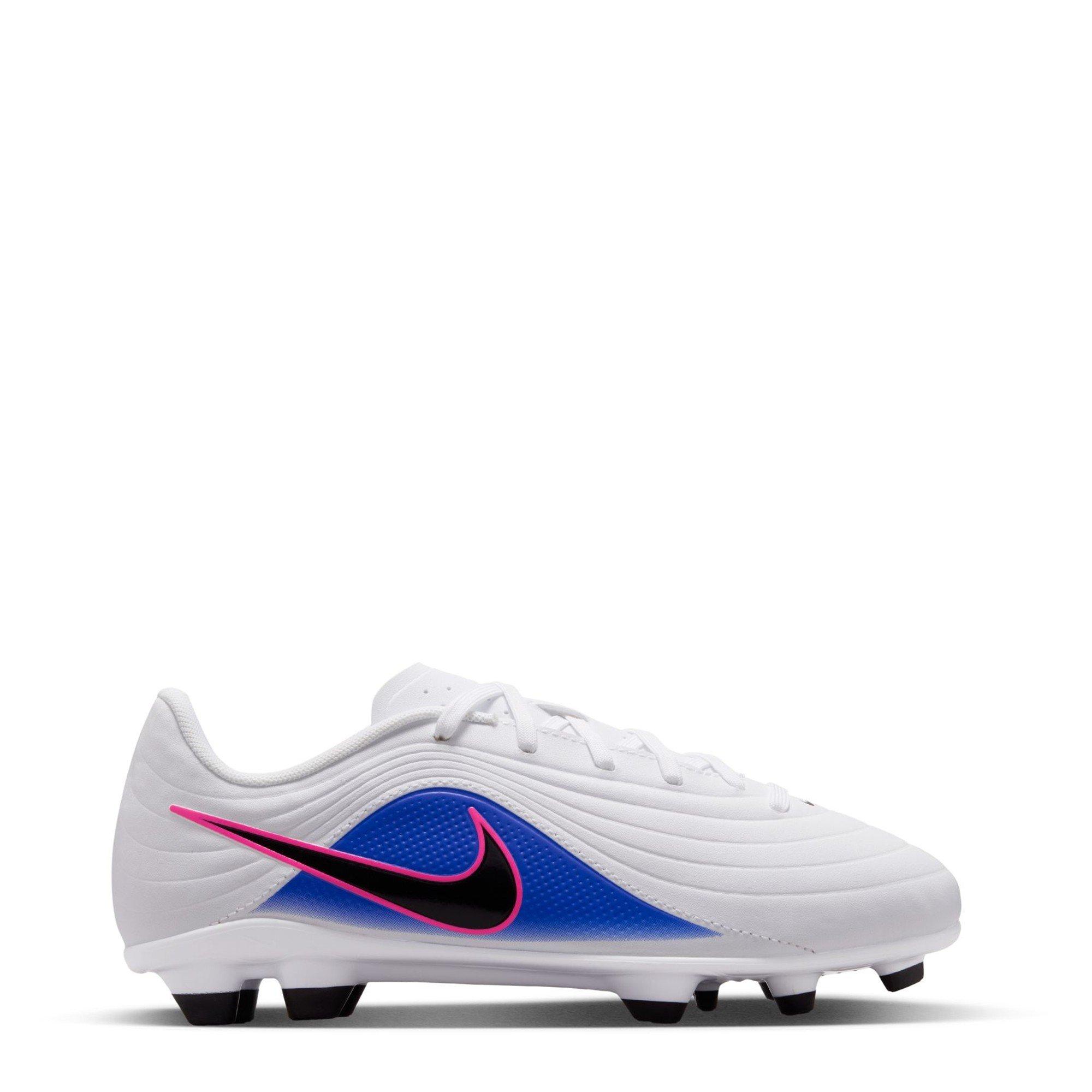 Nike  Kids Tiempo Club Junior Firm Ground Football Boots - Blue/Wht/Pink - 5.5 (38.5)
