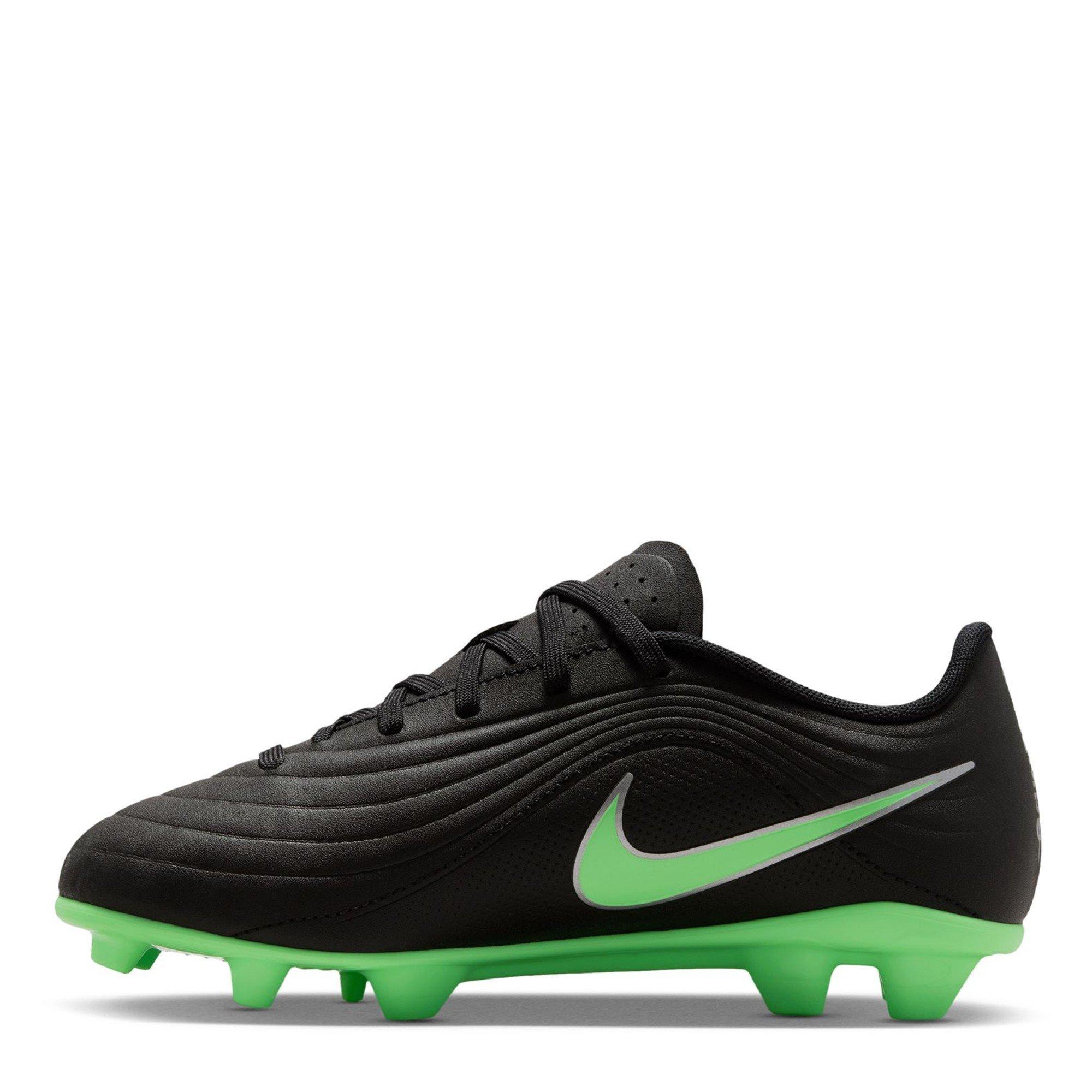 Black/Green - Nike - Tiempo Club Junior Firm Ground Football Boots - 2