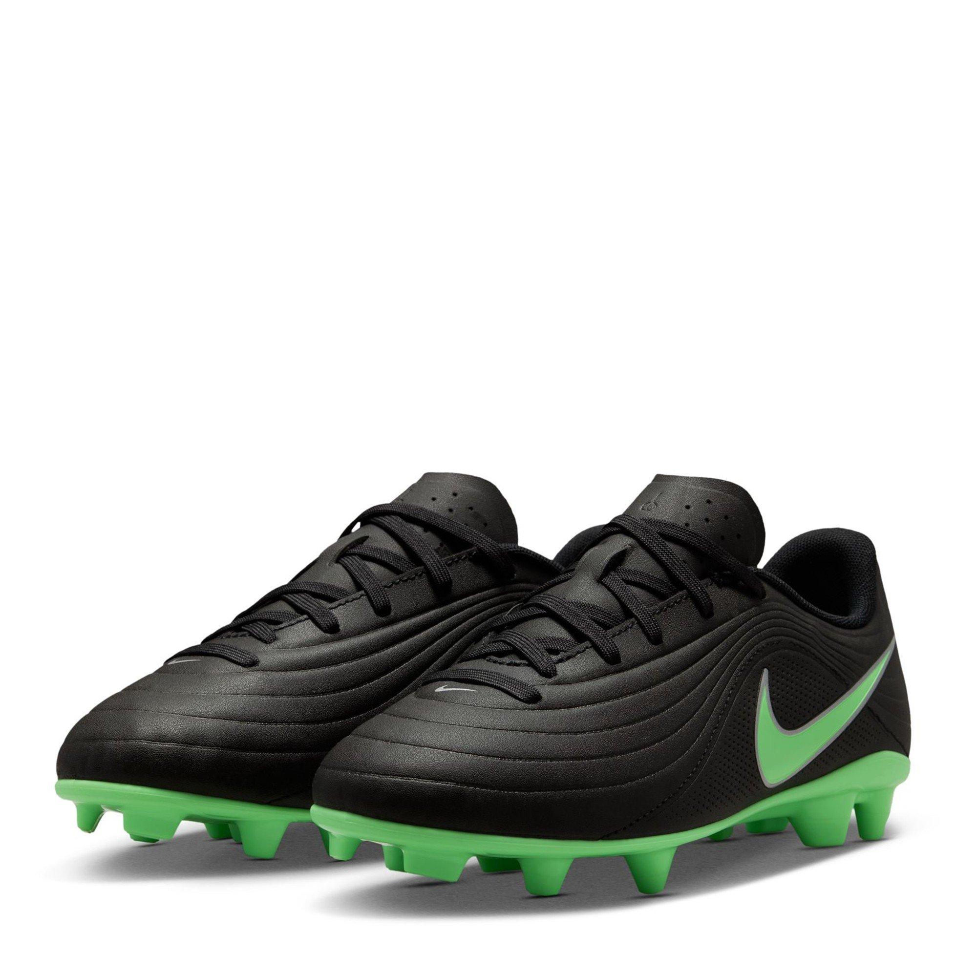 Black/Green - Nike - Tiempo Club Junior Firm Ground Football Boots - 4