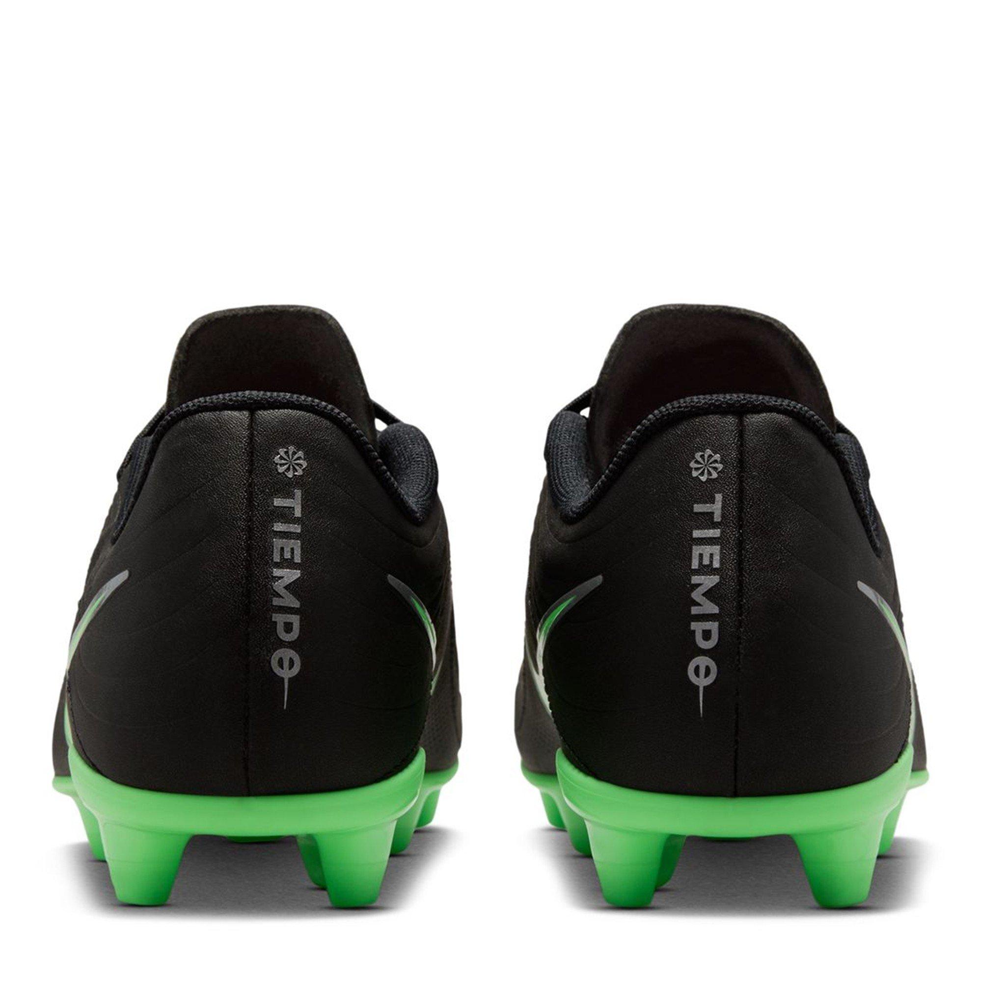 Black/Green - Nike - Tiempo Club Junior Firm Ground Football Boots - 5