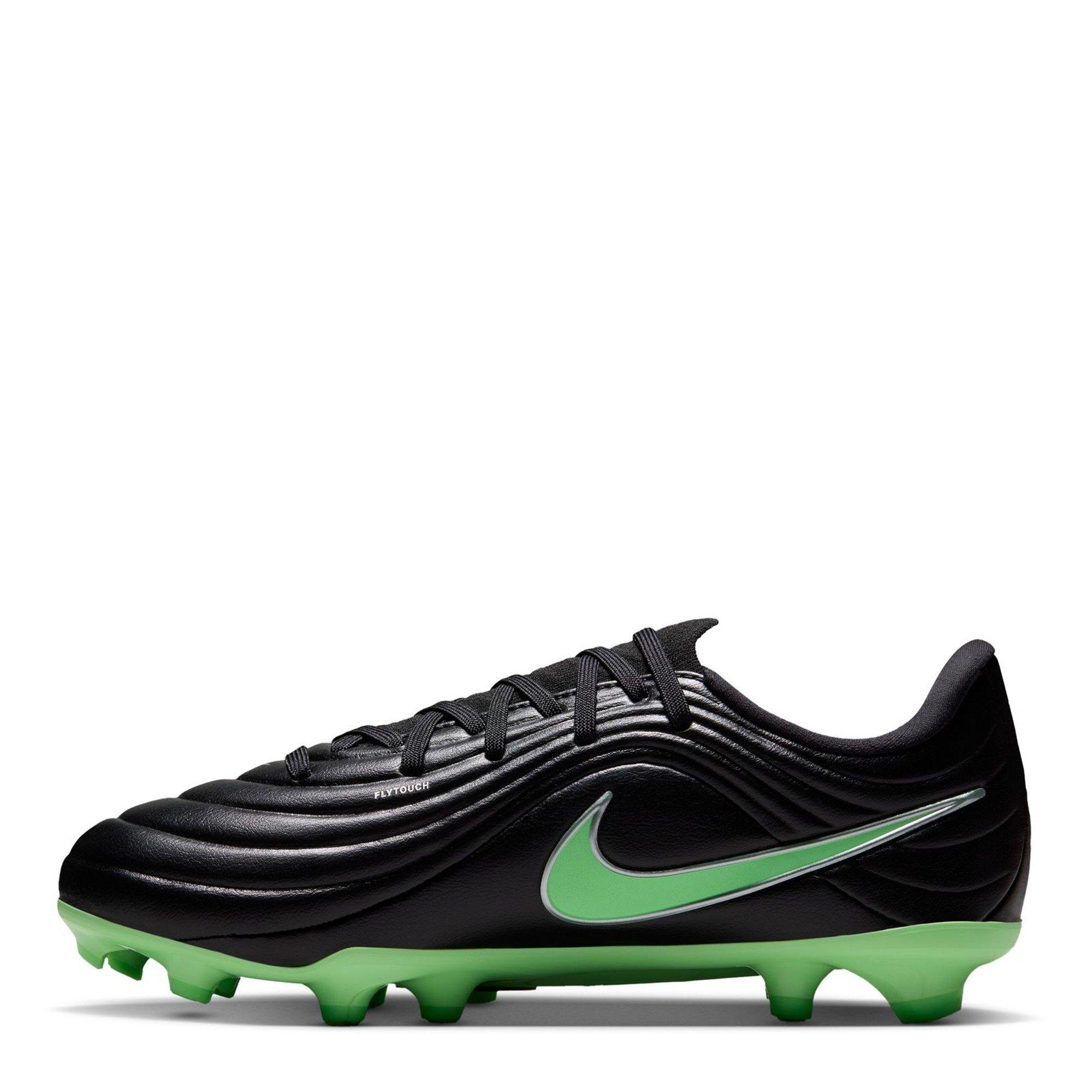 Black/Green - Nike - Kids Nike Tiempo Academy Firm Ground Football Boots - 2