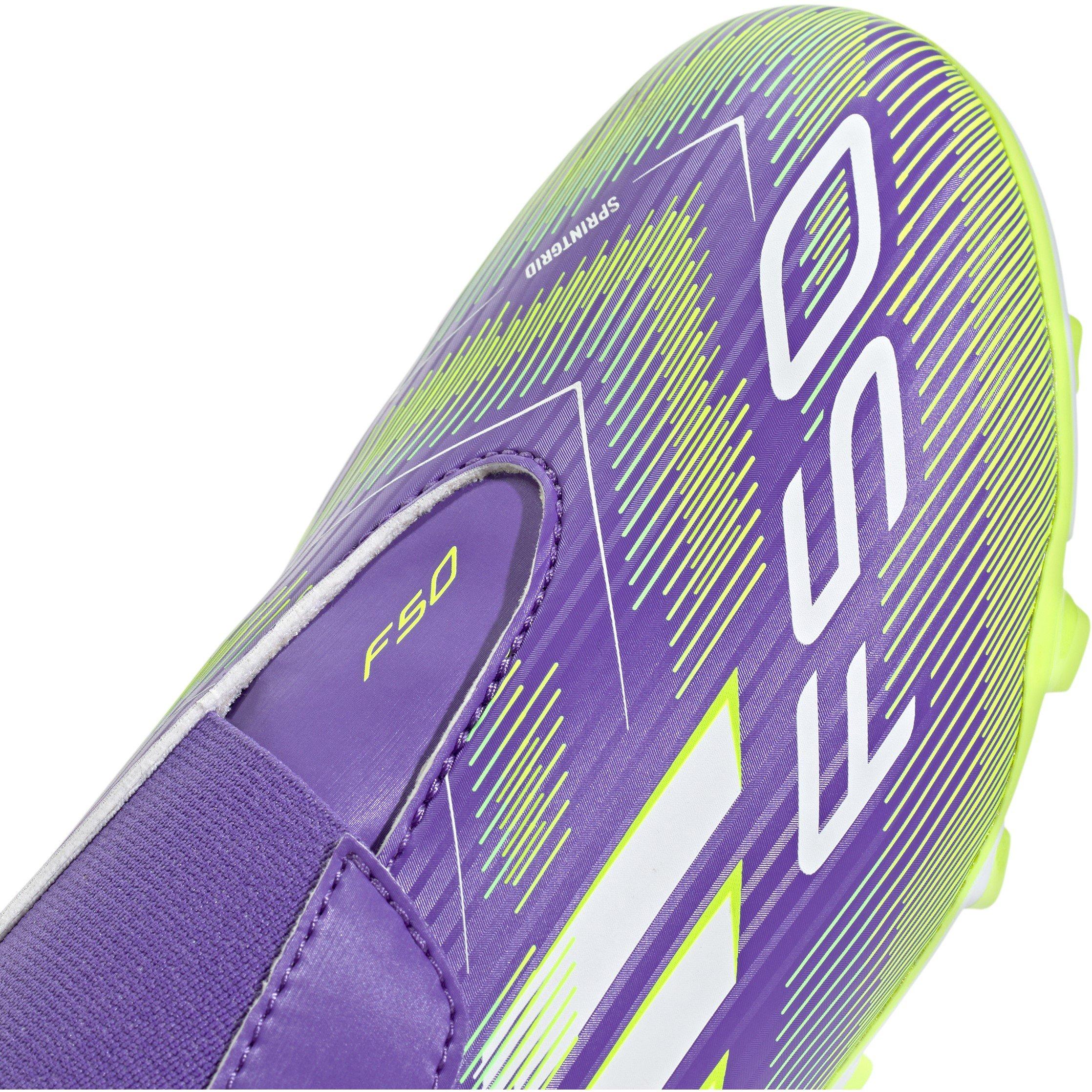 Purp/Wht/Lemon - adidas - F50 Club Juniors Firm Ground Football Boots - 7