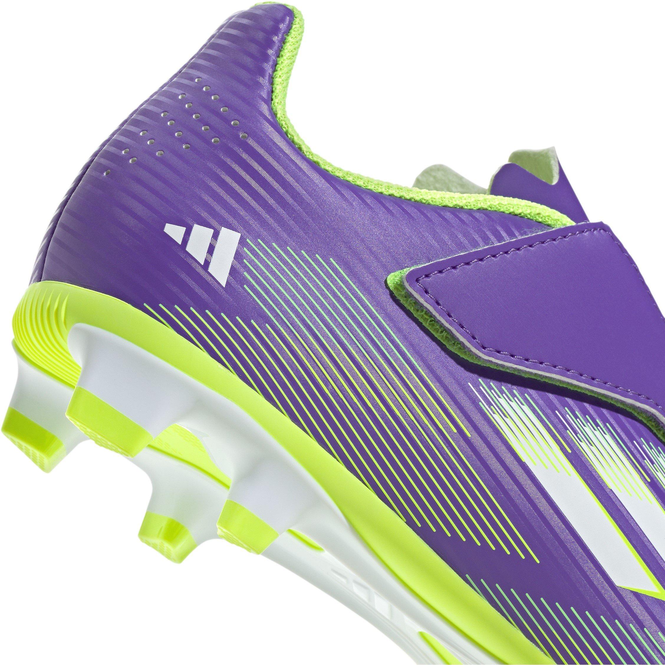 Purp/Wht/Lemon - adidas - F50 Club Juniors Firm Ground Football Boots - 8