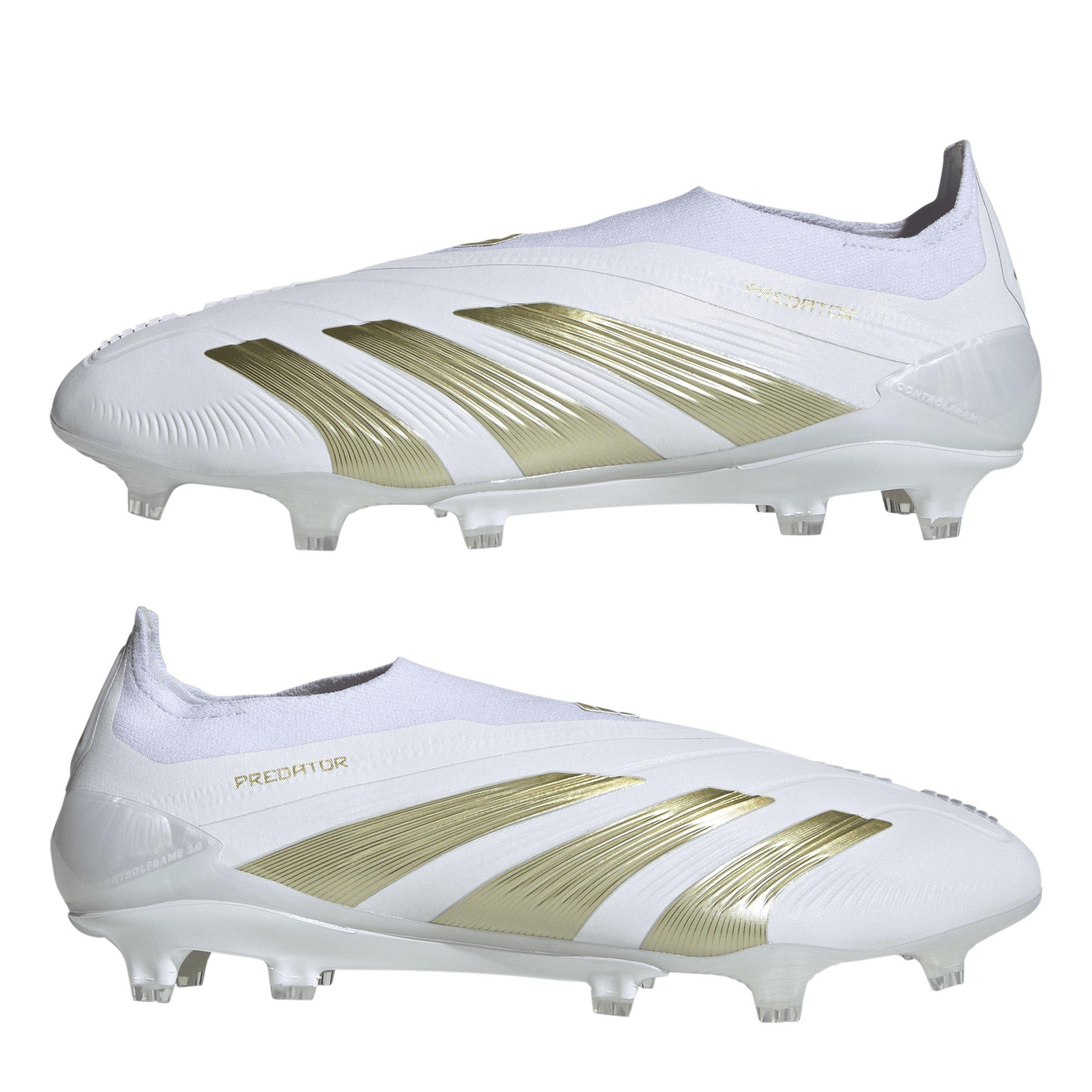 blanco ftwr - adidas - Predator Elite Laceless Juniors Firm Ground Football Boots - 9