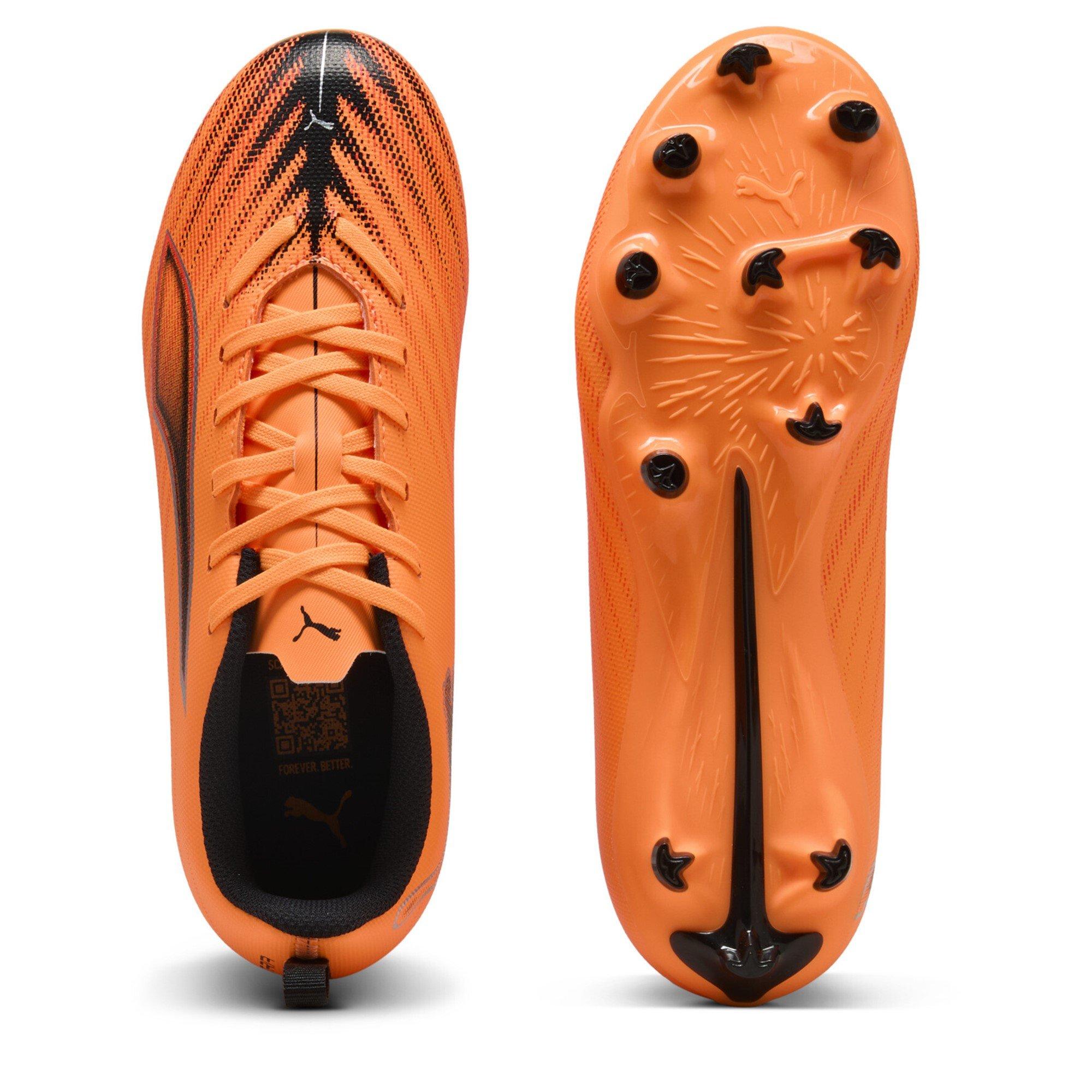 Orange/Black - Puma - Ultra 6 Match Juniors Firm Ground Football Boots - 3