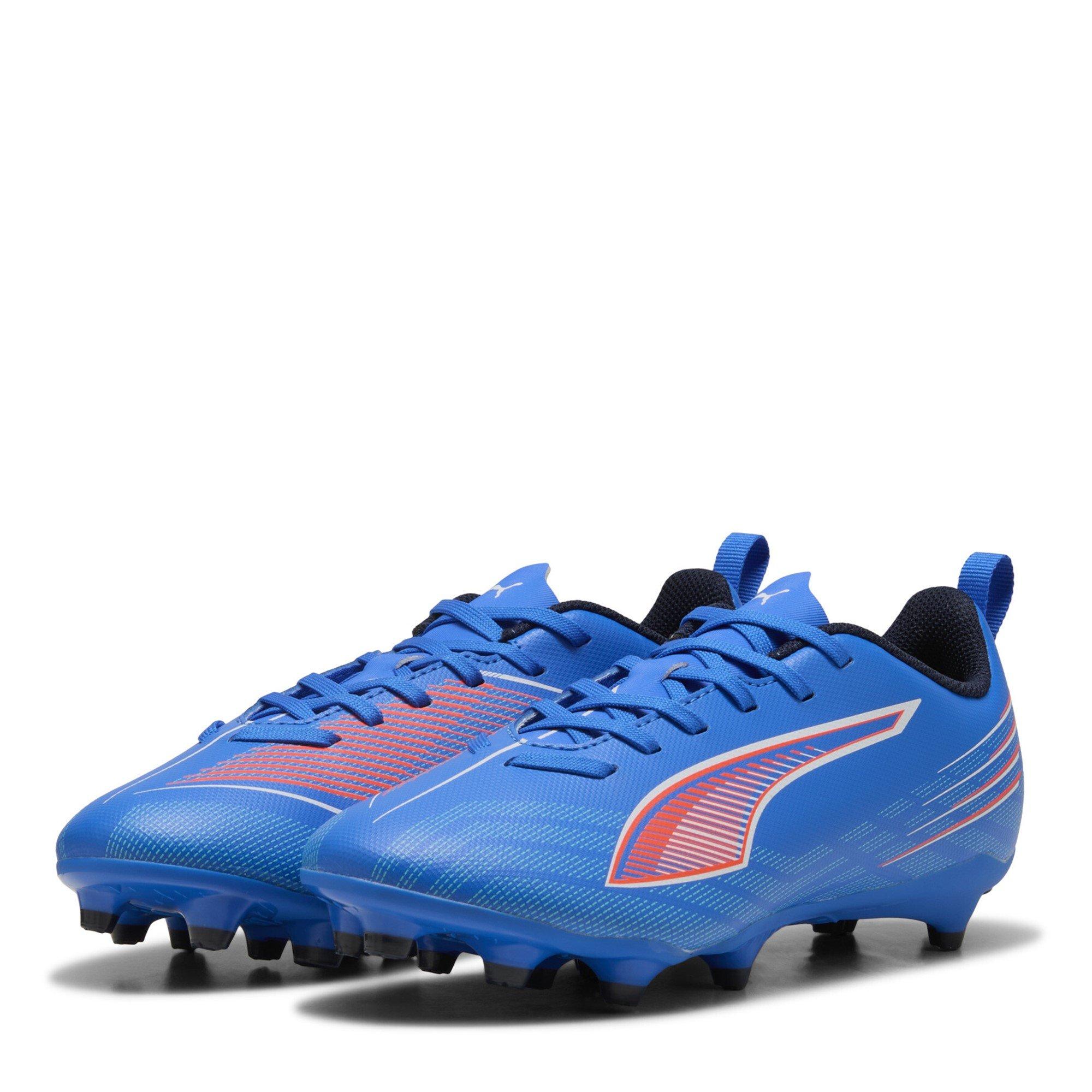 Puma Boys Ultra 6 Match Juniors Firm Ground Football Boots - Blue/White - 3 (35.5)