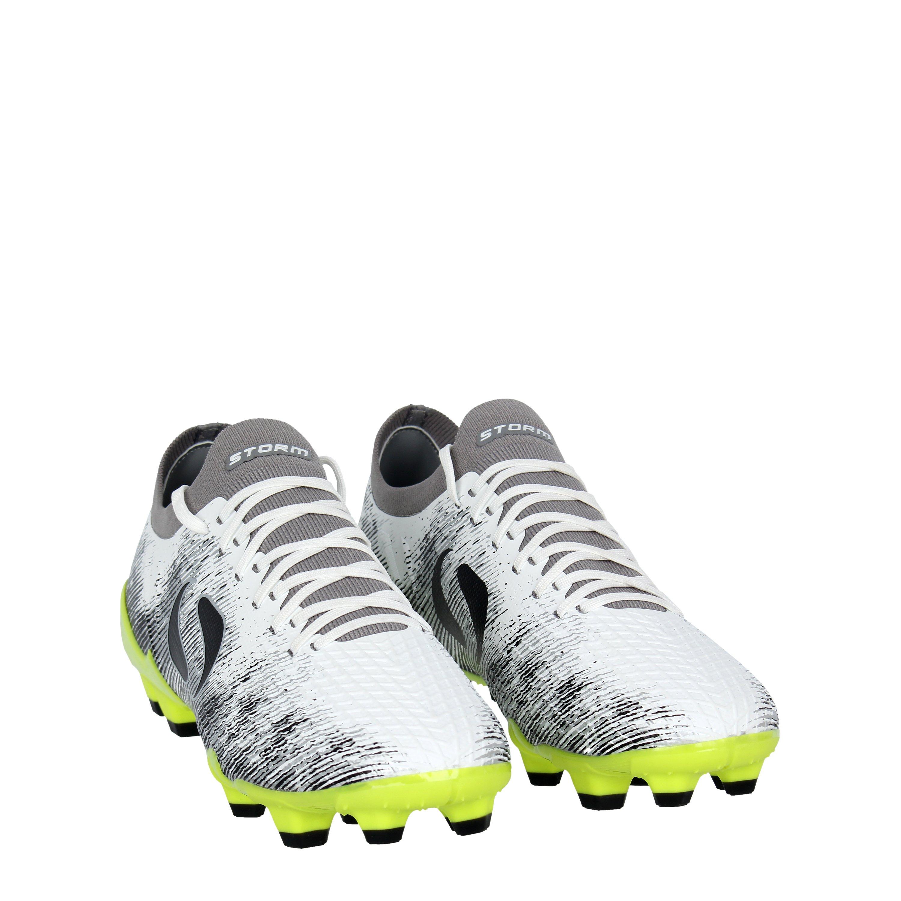 Grijs/Limoen - Sondico - Storm Firm Ground Football Boots Childrens - 4