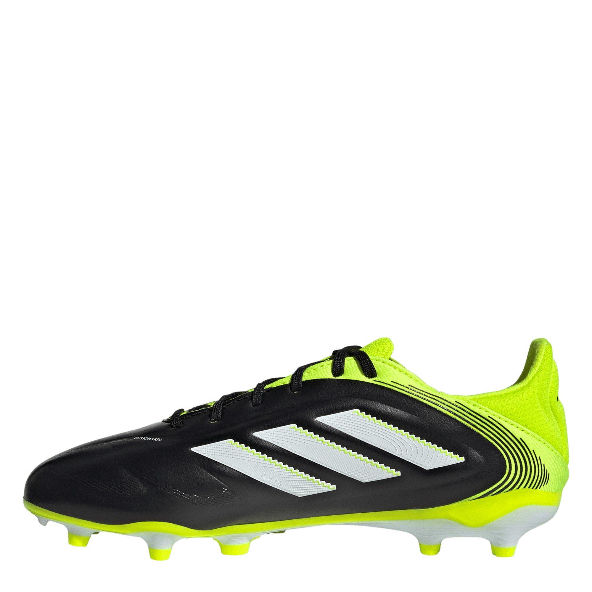 Black/Lemon - adidas - Copa Pure 3 Elite Juniors Firm Ground Football Boots - 2