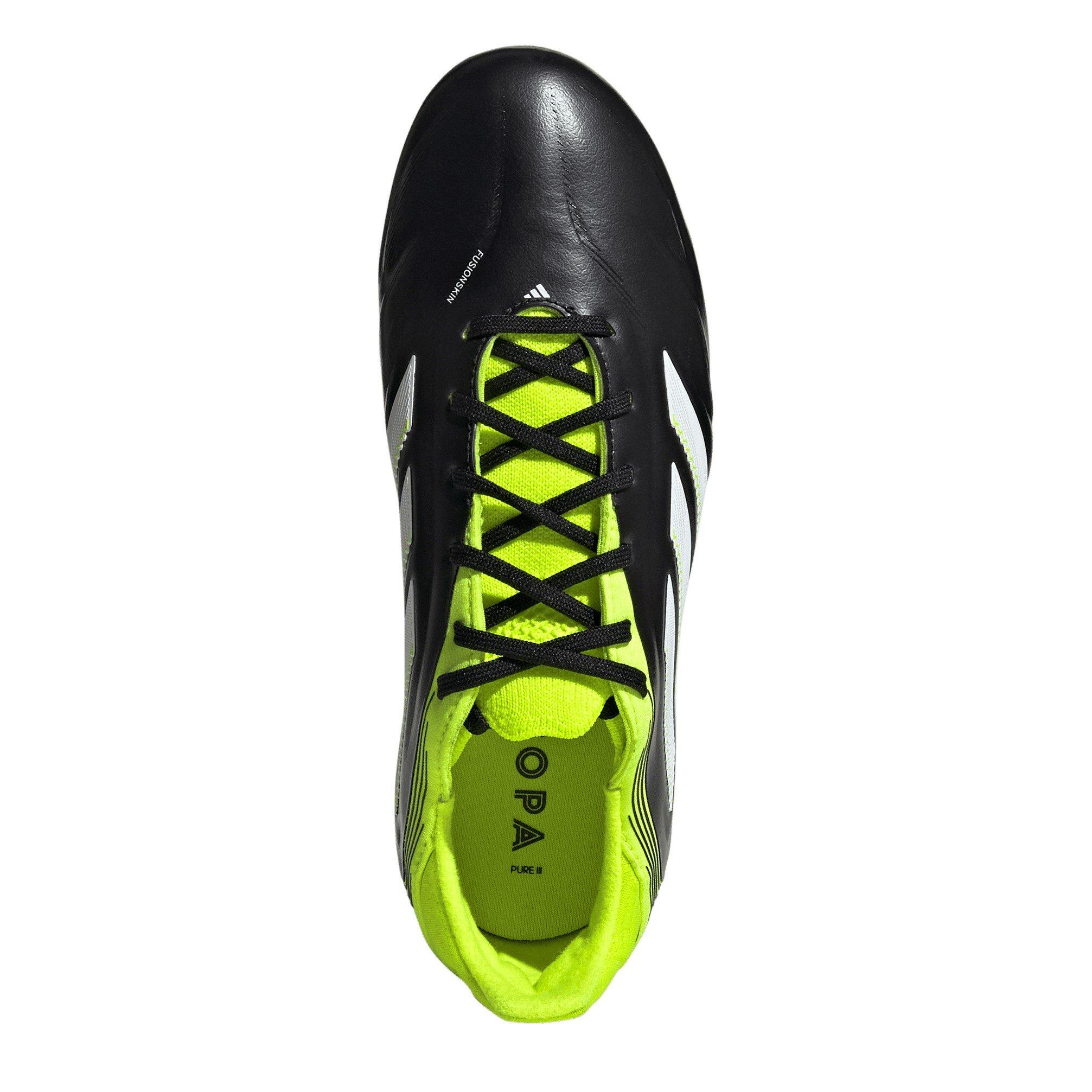Black/Lemon - adidas - Copa Pure 3 Elite Juniors Firm Ground Football Boots - 5