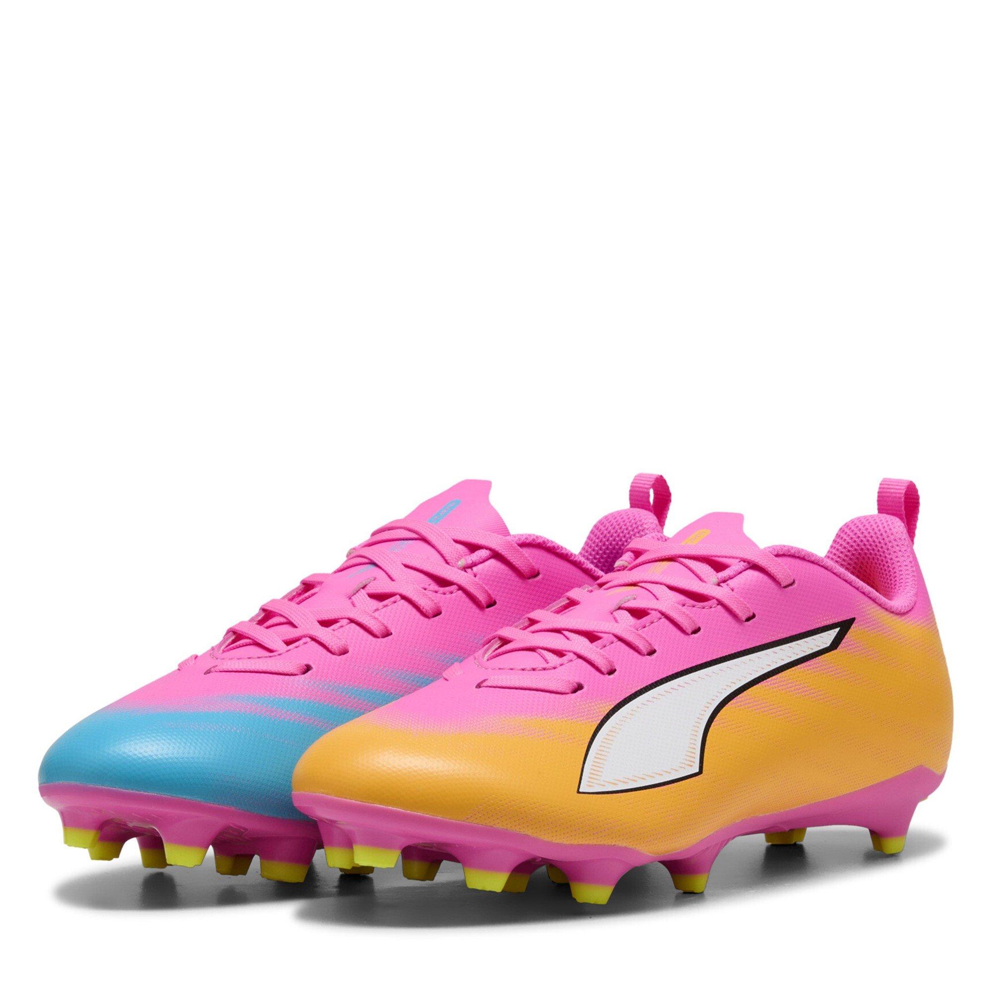 Puma Boys Kids Ultra 5 Play Firm Ground Football Boots - Poison Pink - 5.5 (38.5)