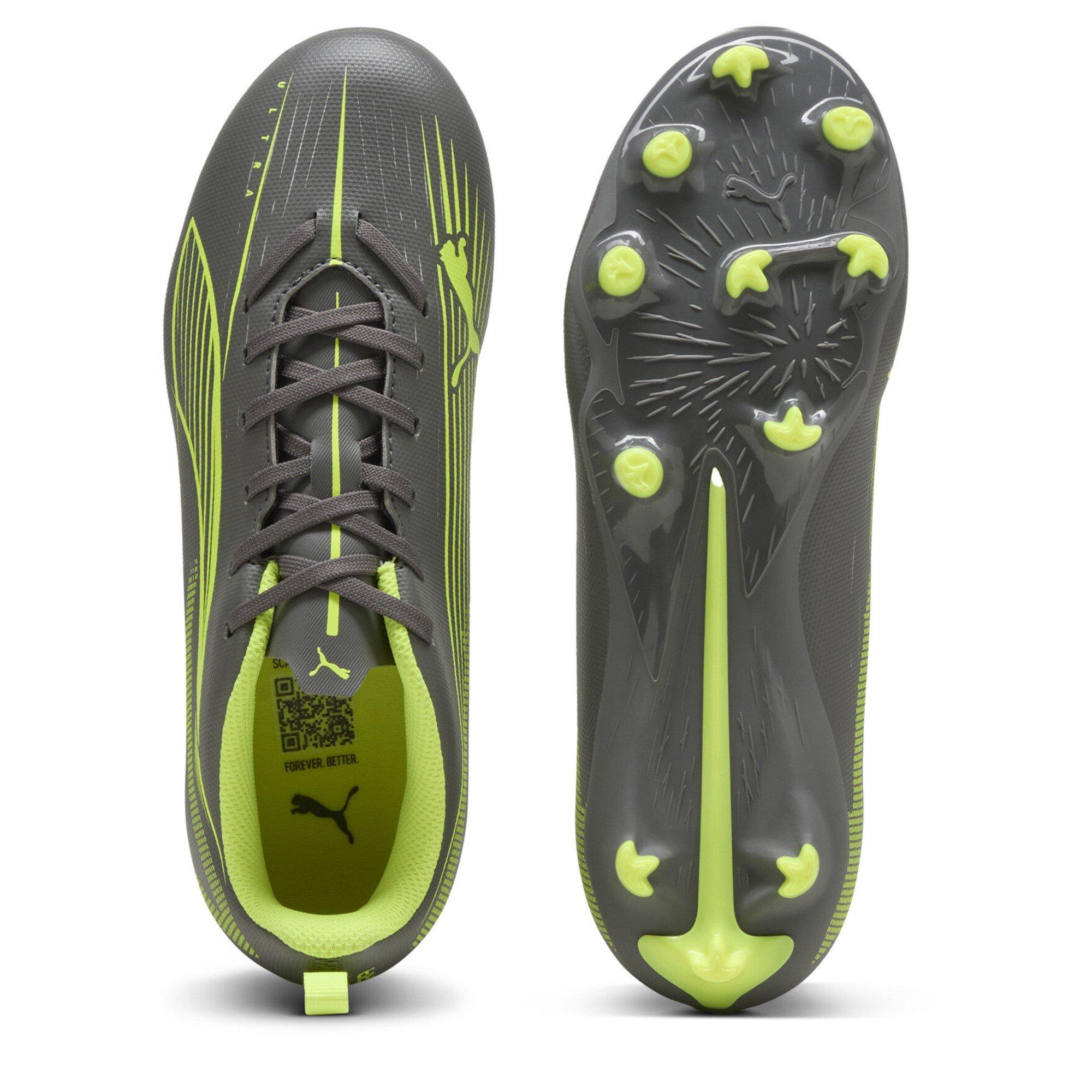 Srebrno/Žuto - Puma - Kids PUMA Ultra 5 Play Firm Ground Football Boots - 3