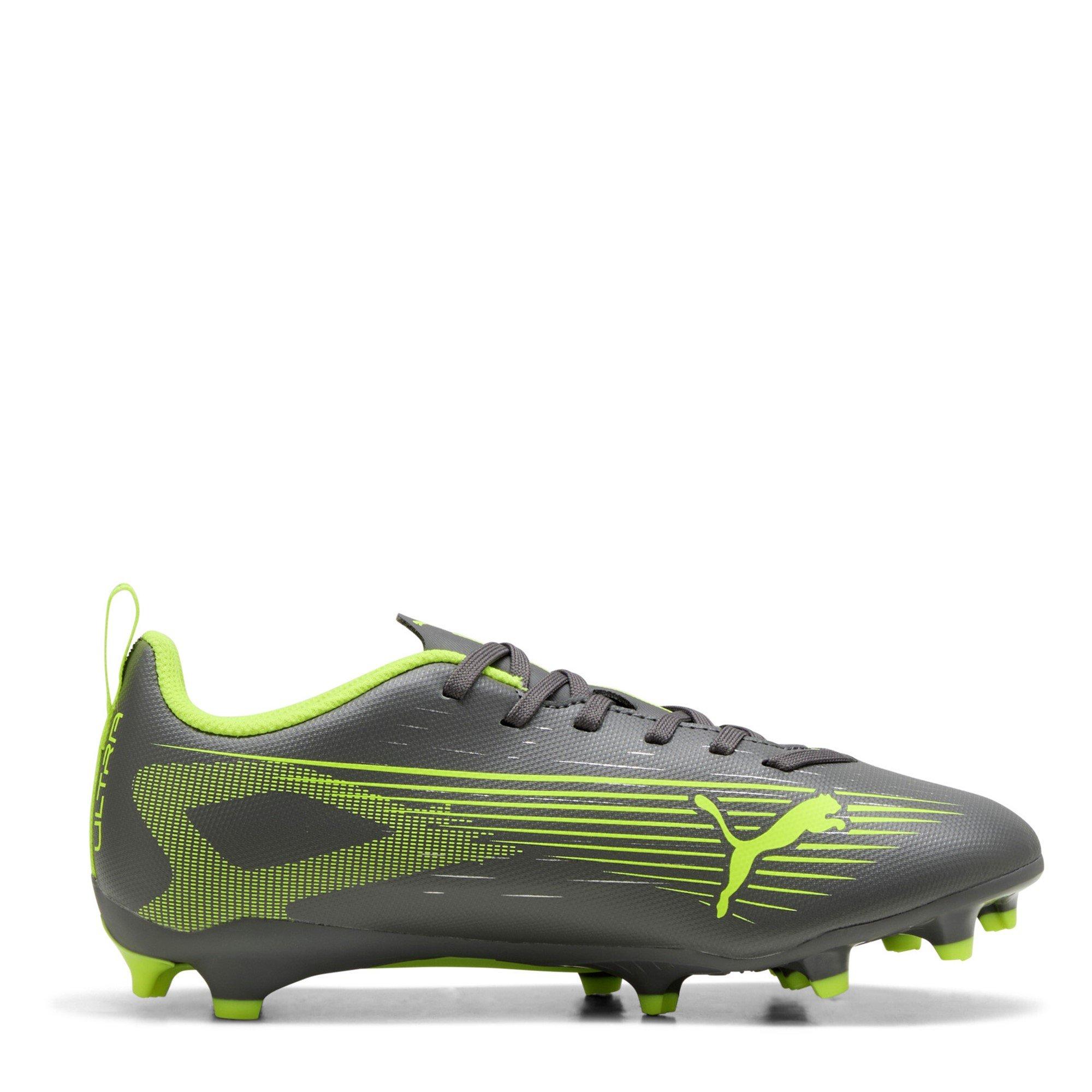Srebrno/Žuto - Puma - Kids PUMA Ultra 5 Play Firm Ground Football Boots - 4