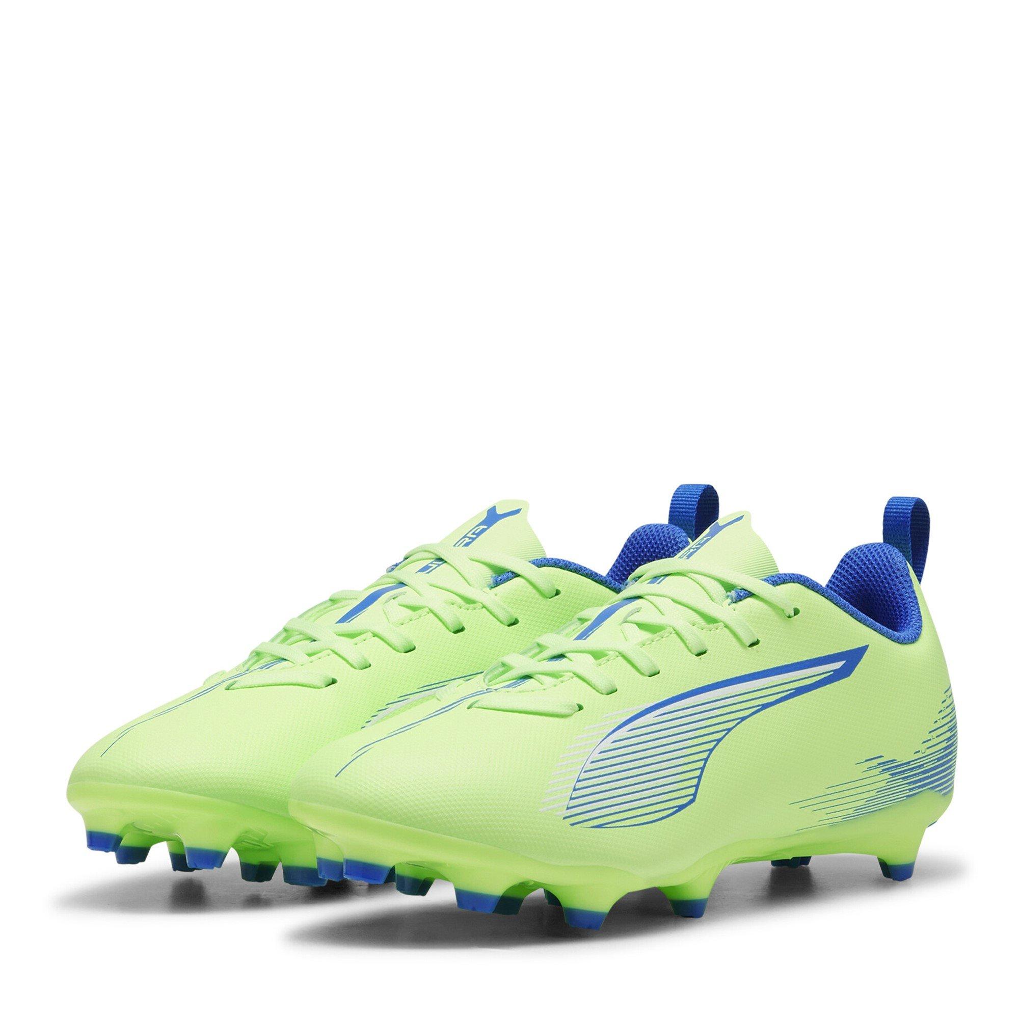 Groen/Wit/Blauw - Puma - Kids PUMA Ultra 5 Play Firm Ground Football Boots - 1