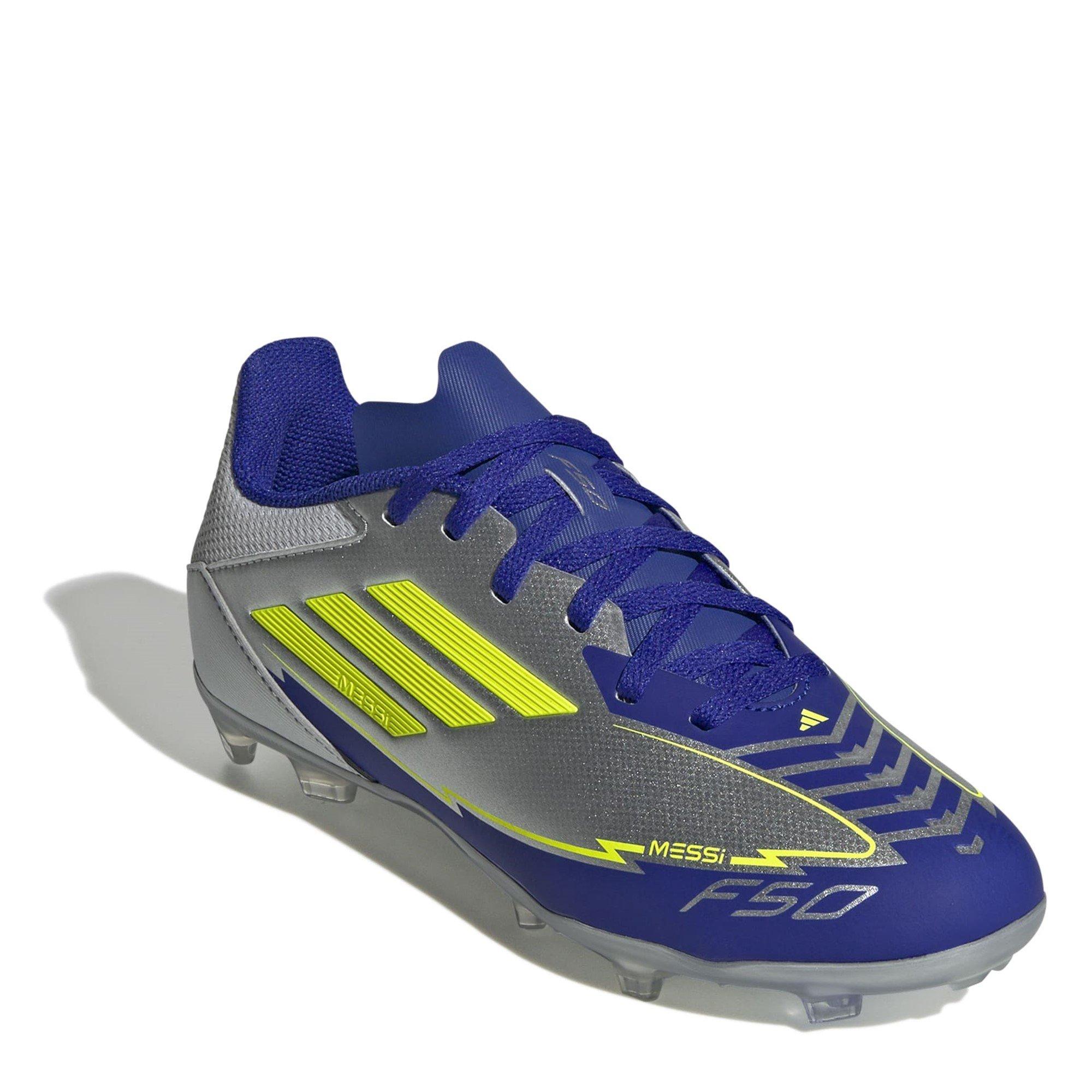 Silver/Blue - adidas - F50 League Junior Firm Ground Football Boots - 3