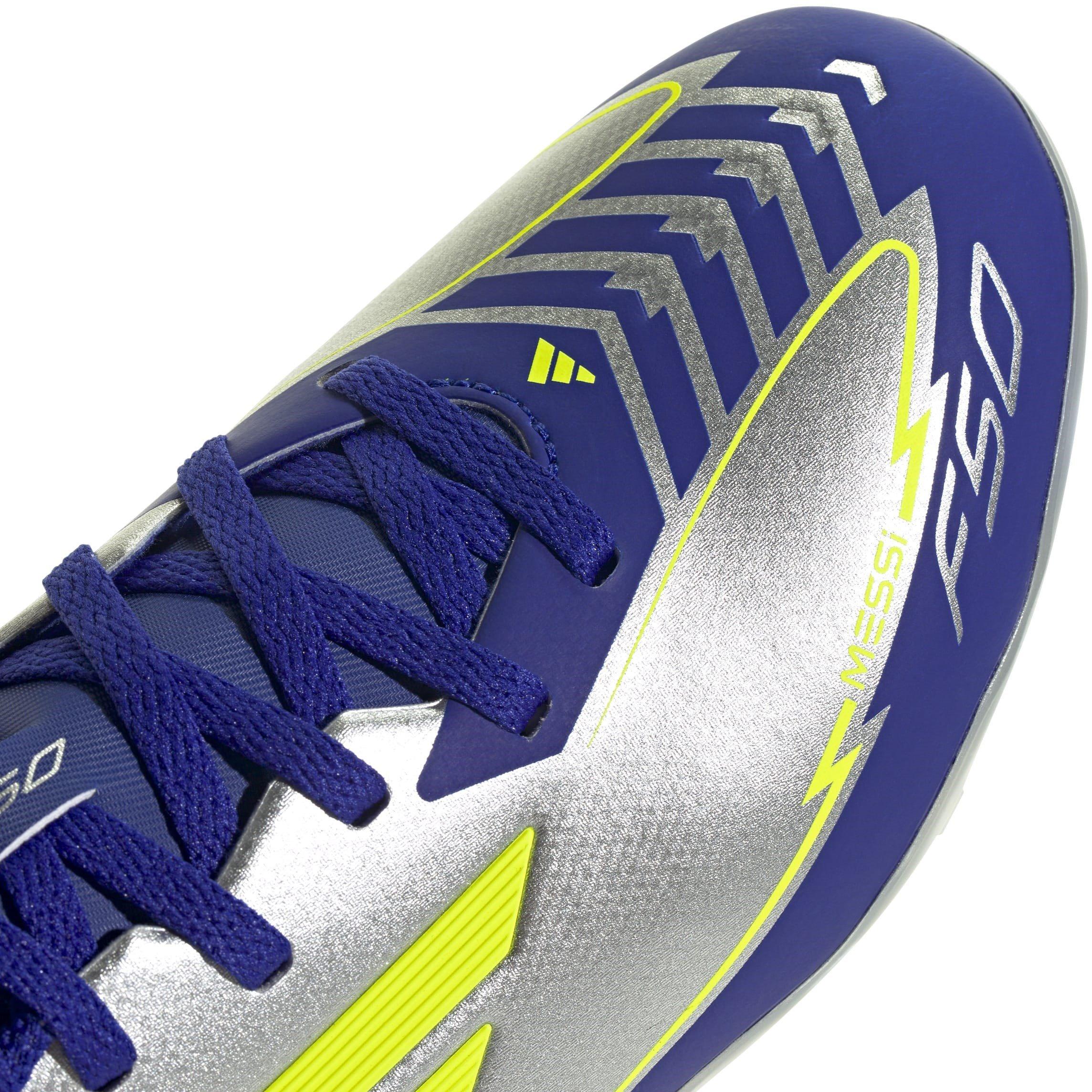 Silver/Blue - adidas - F50 League Junior Firm Ground Football Boots - 7