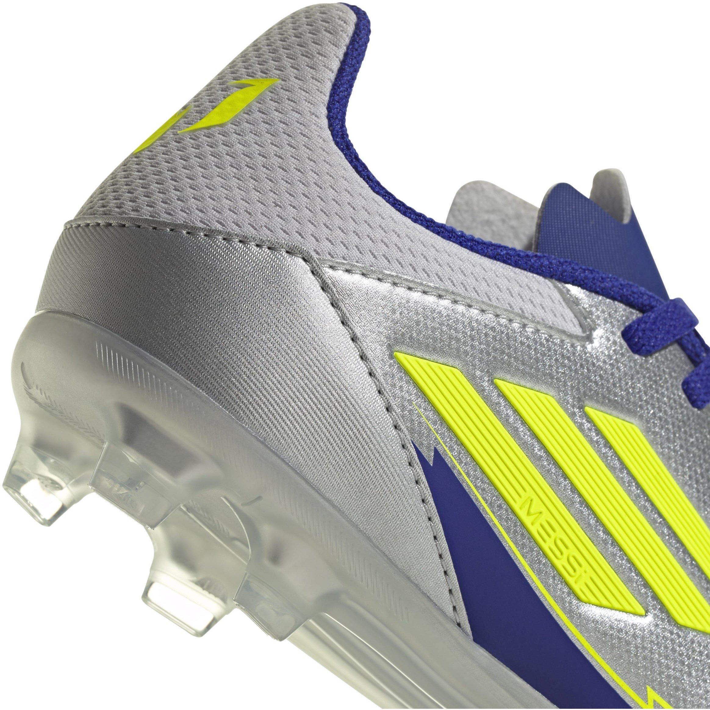 Silver/Blue - adidas - F50 League Junior Firm Ground Football Boots - 8