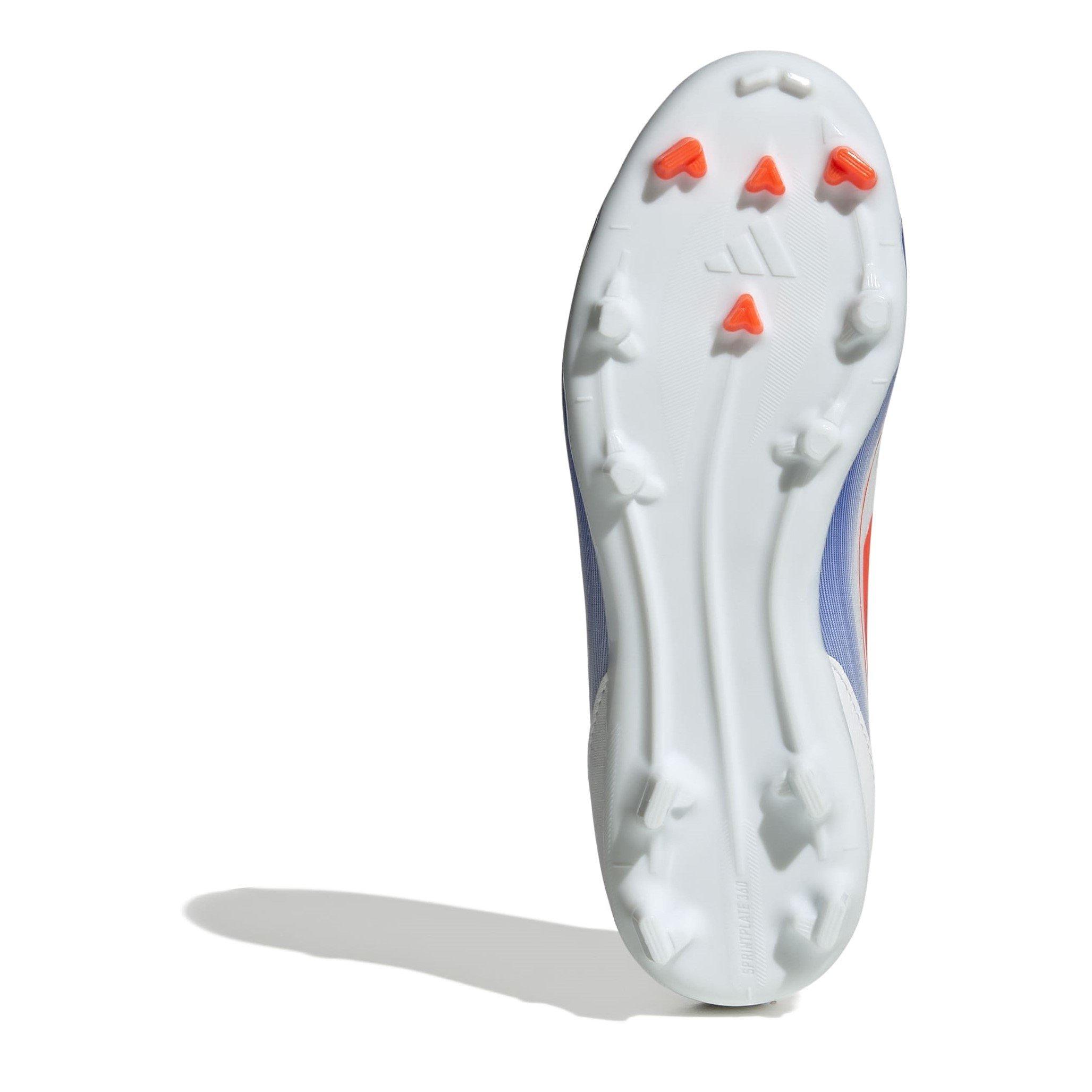White/Red/Blue - adidas - F50 League Laceless Junior Firm Ground Football Boots - 6