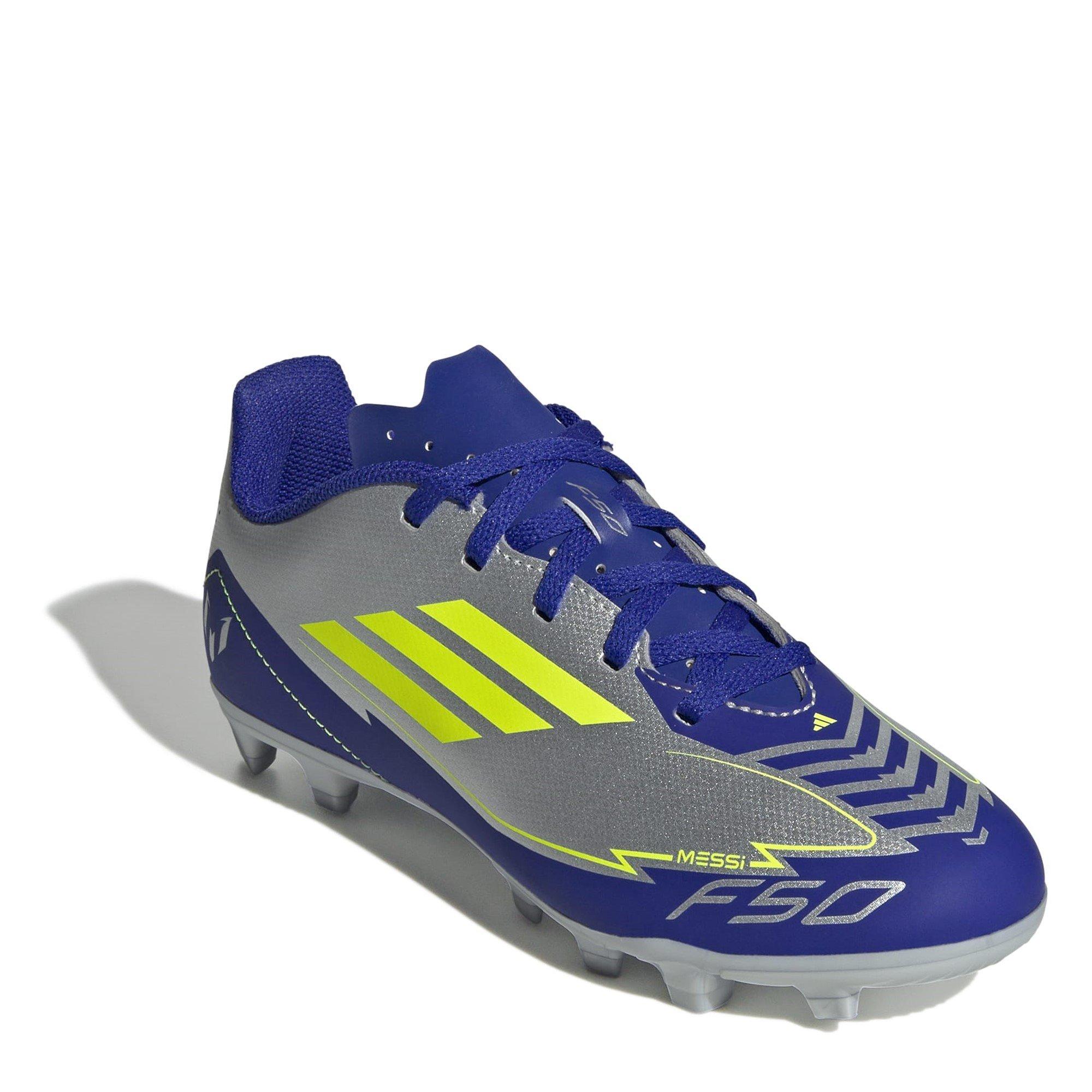 Silver/Blue - adidas - F50 Club Juniors Firm Ground Football Boots - 3