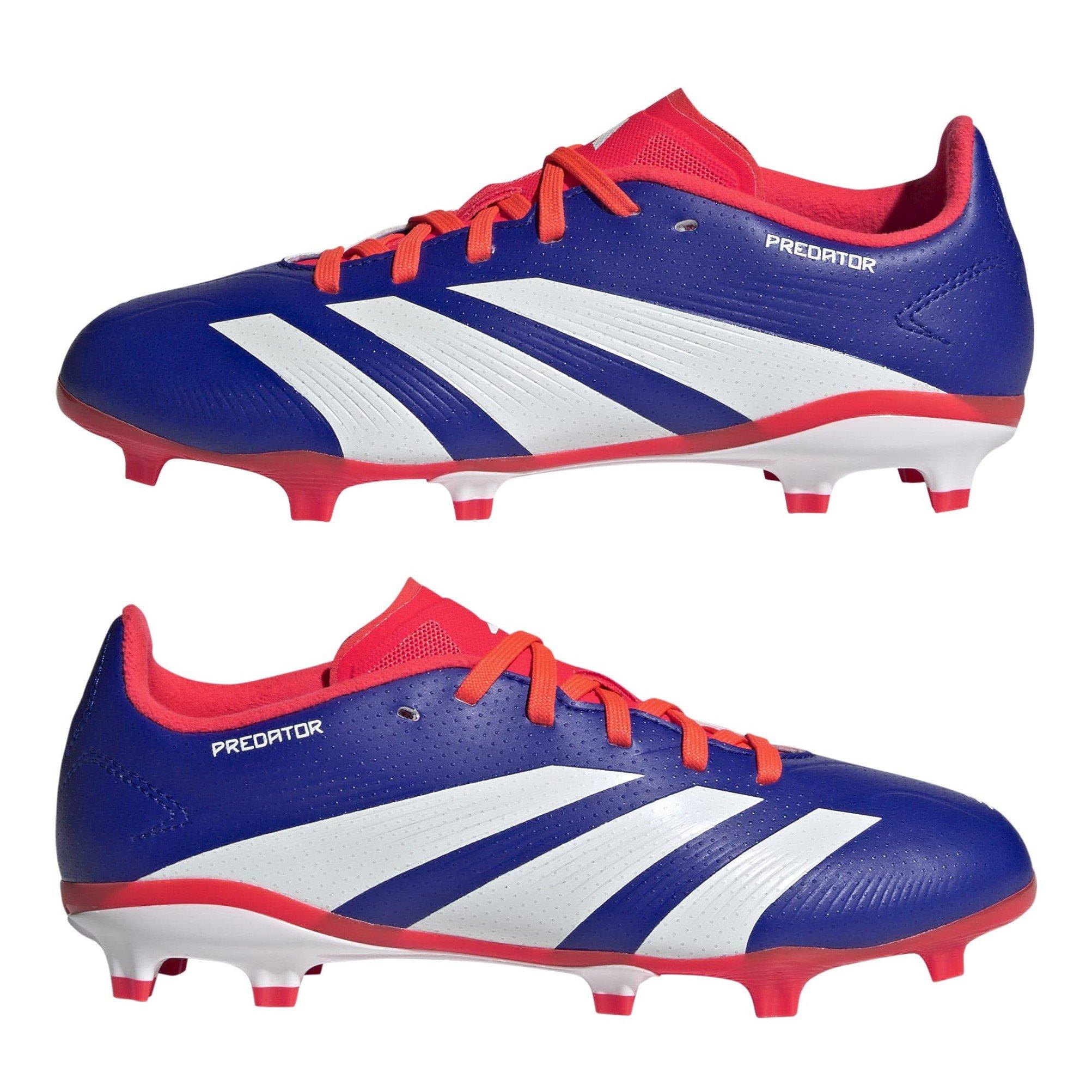 Blue/Wht/Red - adidas - Predator League Children's Firm Ground Football Boots - 9