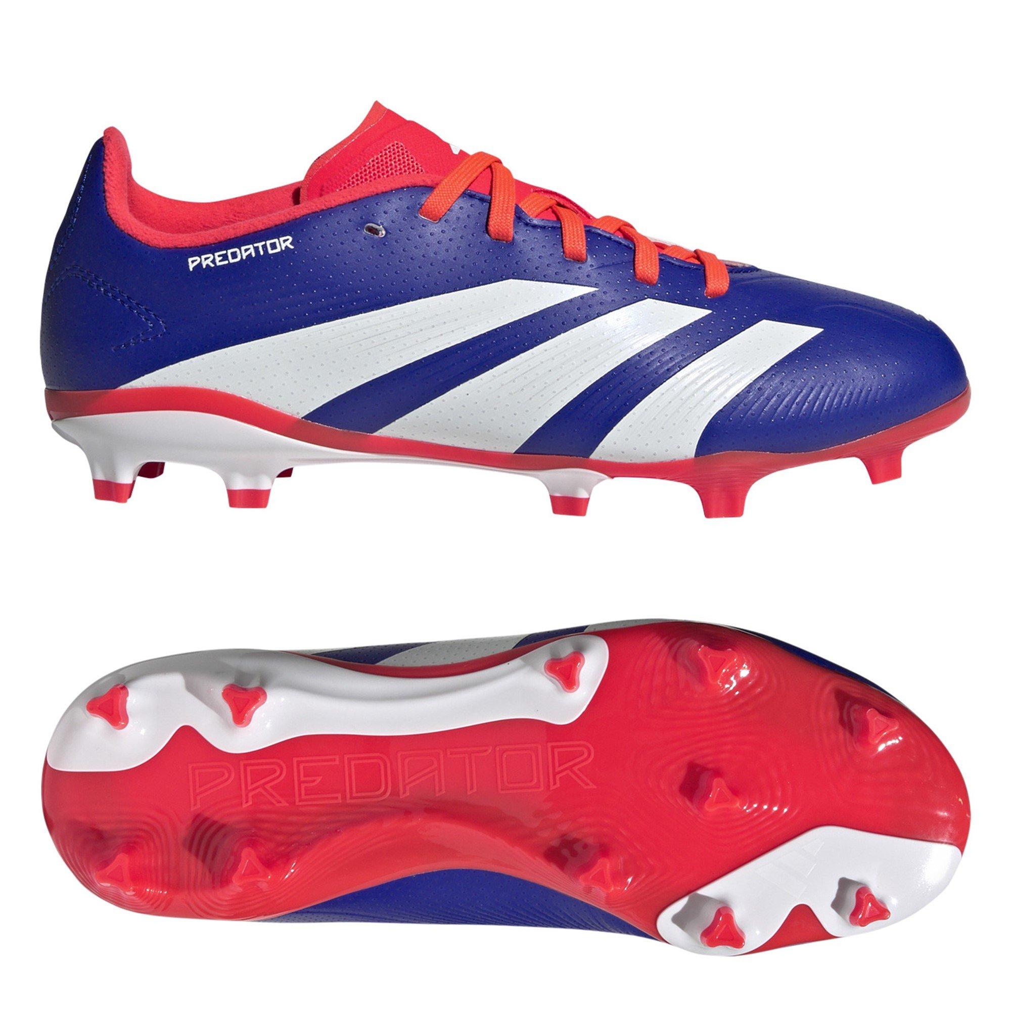 Blue/Wht/Red - adidas - Predator League Children's Firm Ground Football Boots - 10