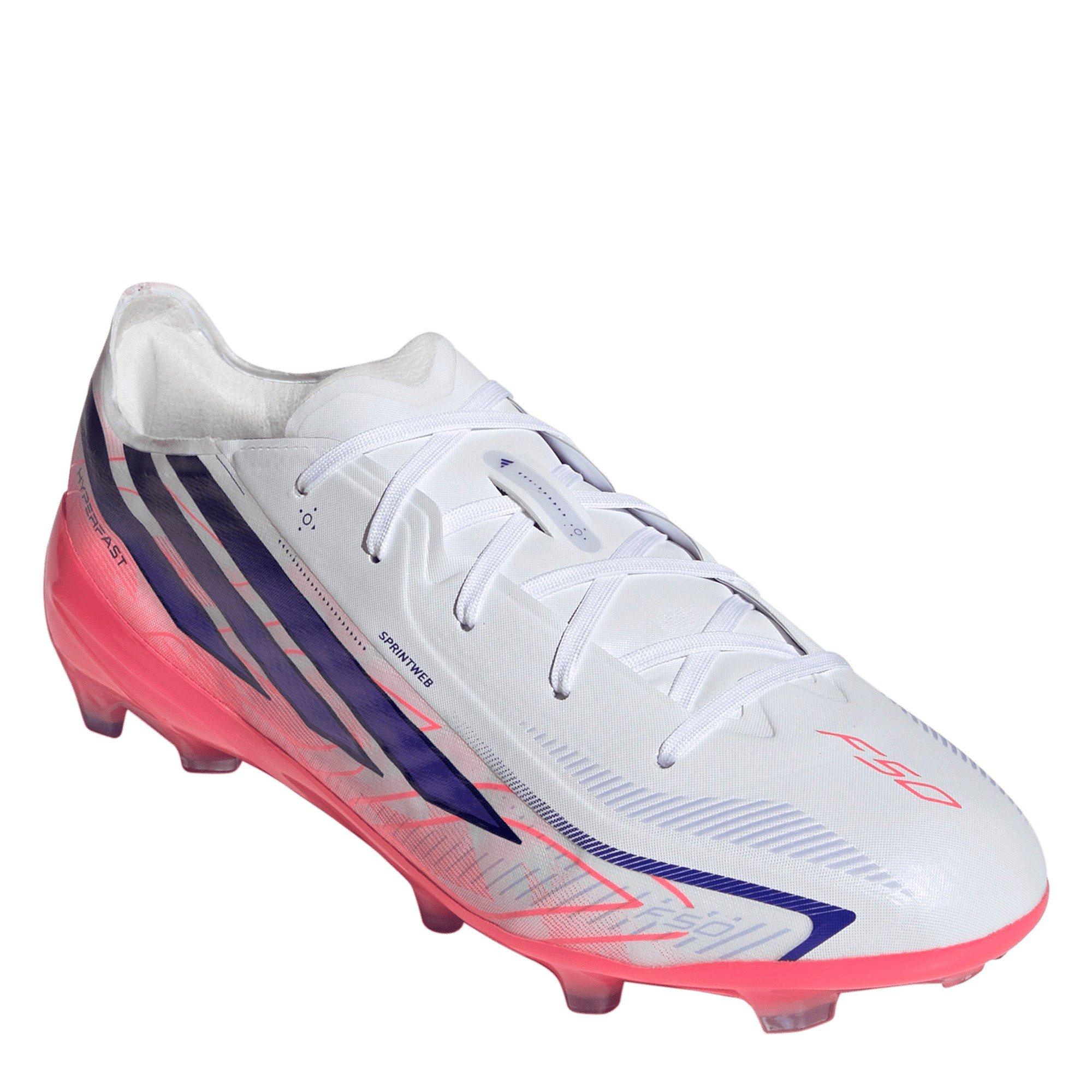 White/Coral - adidas - F50 HYPERFAST ELITE Firm Ground Football Boots Juniors - 3