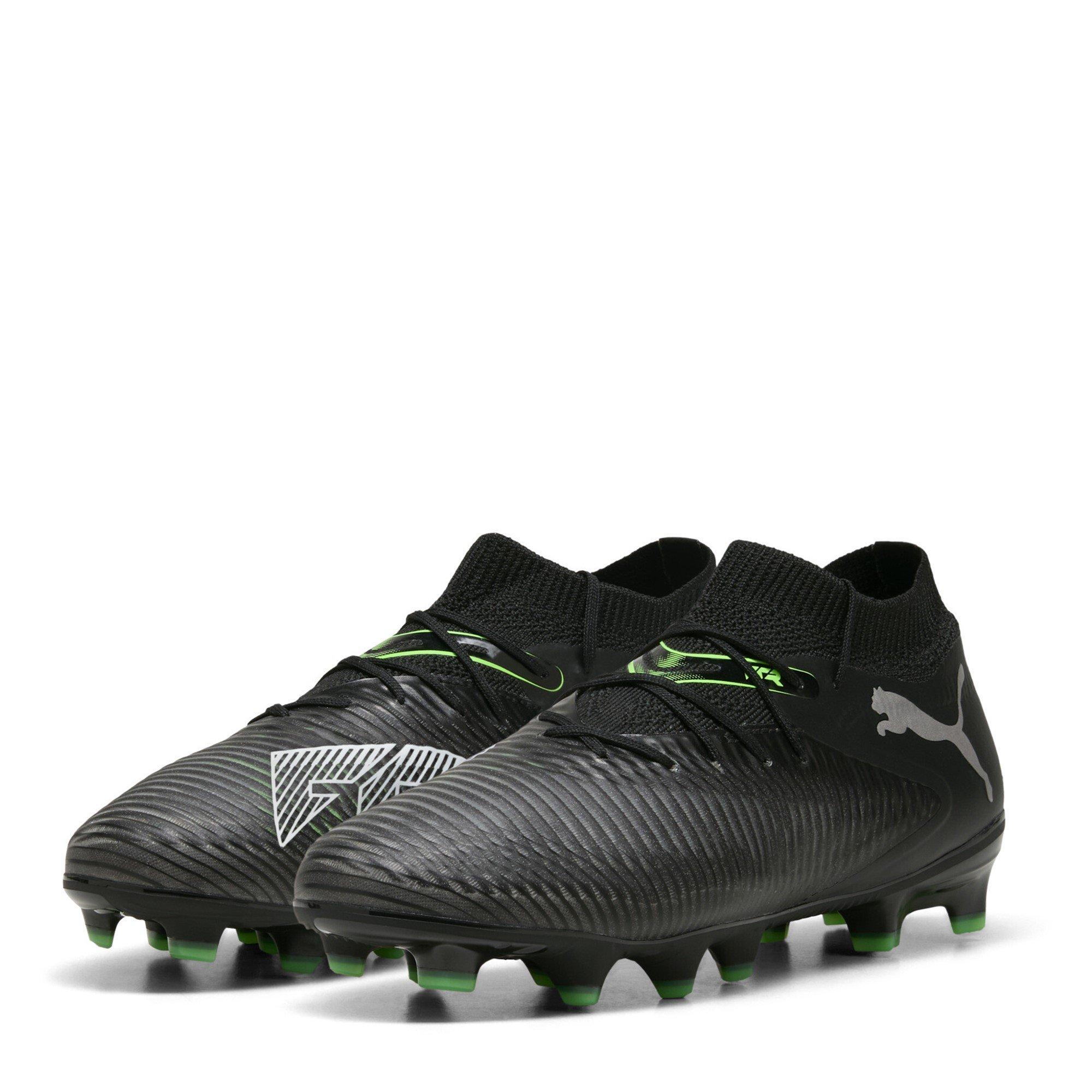 Puma Boys Future 8 Pro Junior Artificial Ground Football Boots - Black/Green - 3 (35.5)